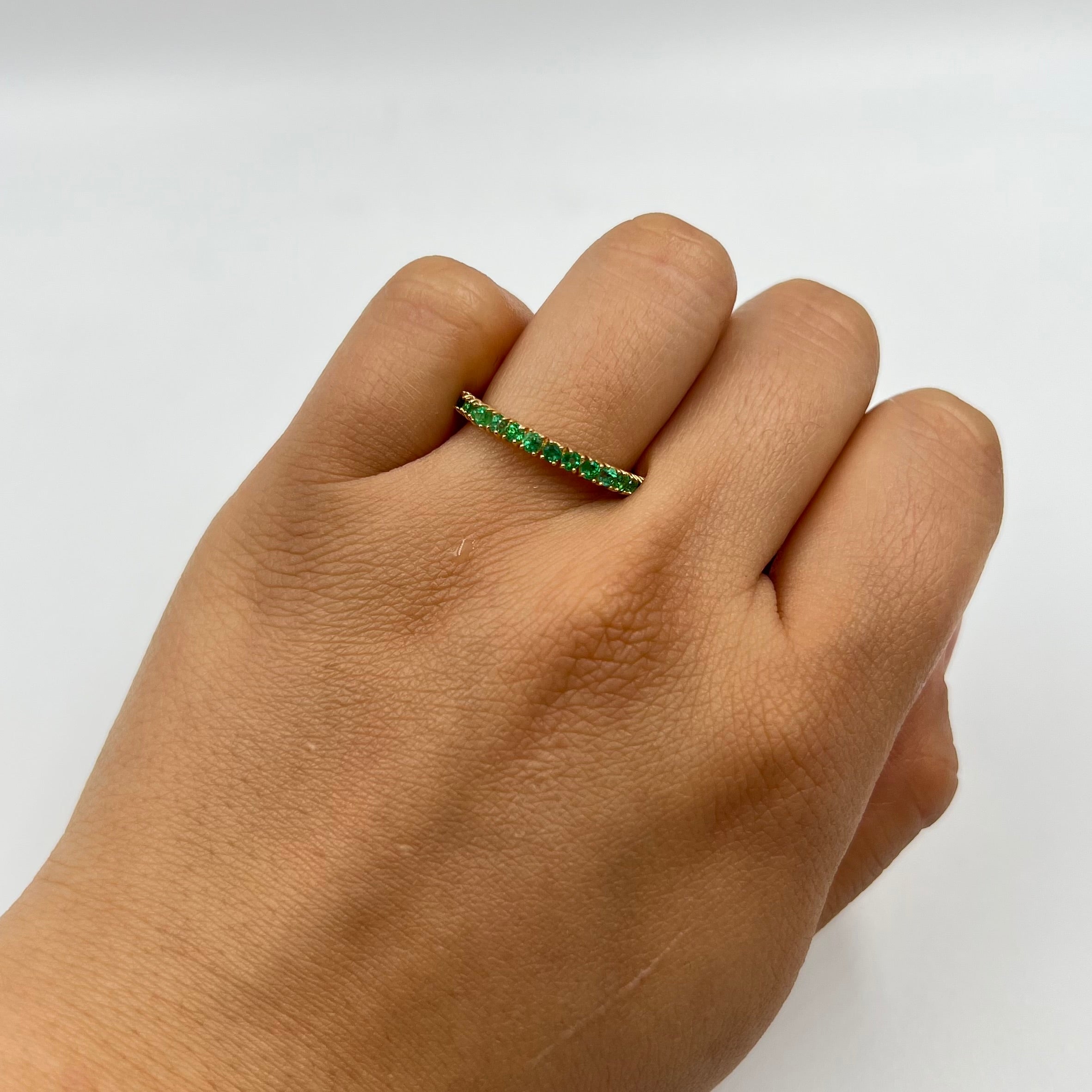 ANILLO CHURUMBELA ESMERALDA ORO AMARILLO 18K / TALLA 7 / 1,57 GR (JOYA)