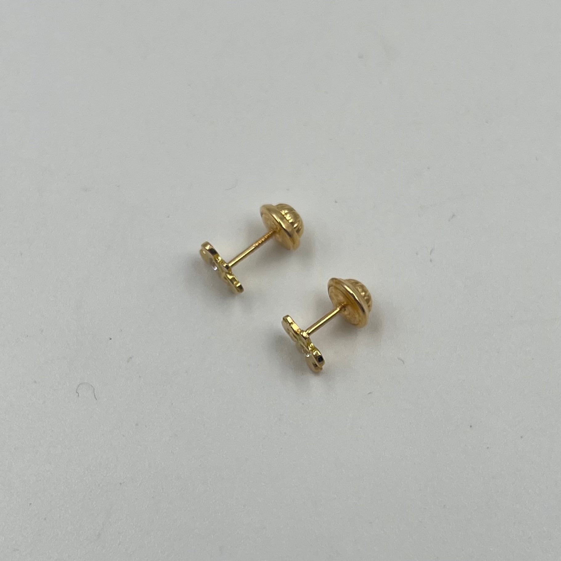 TOPOS OSO CIRCON BLANCO  ORO AMARILLO 18K 0,87 GR / 5 MM