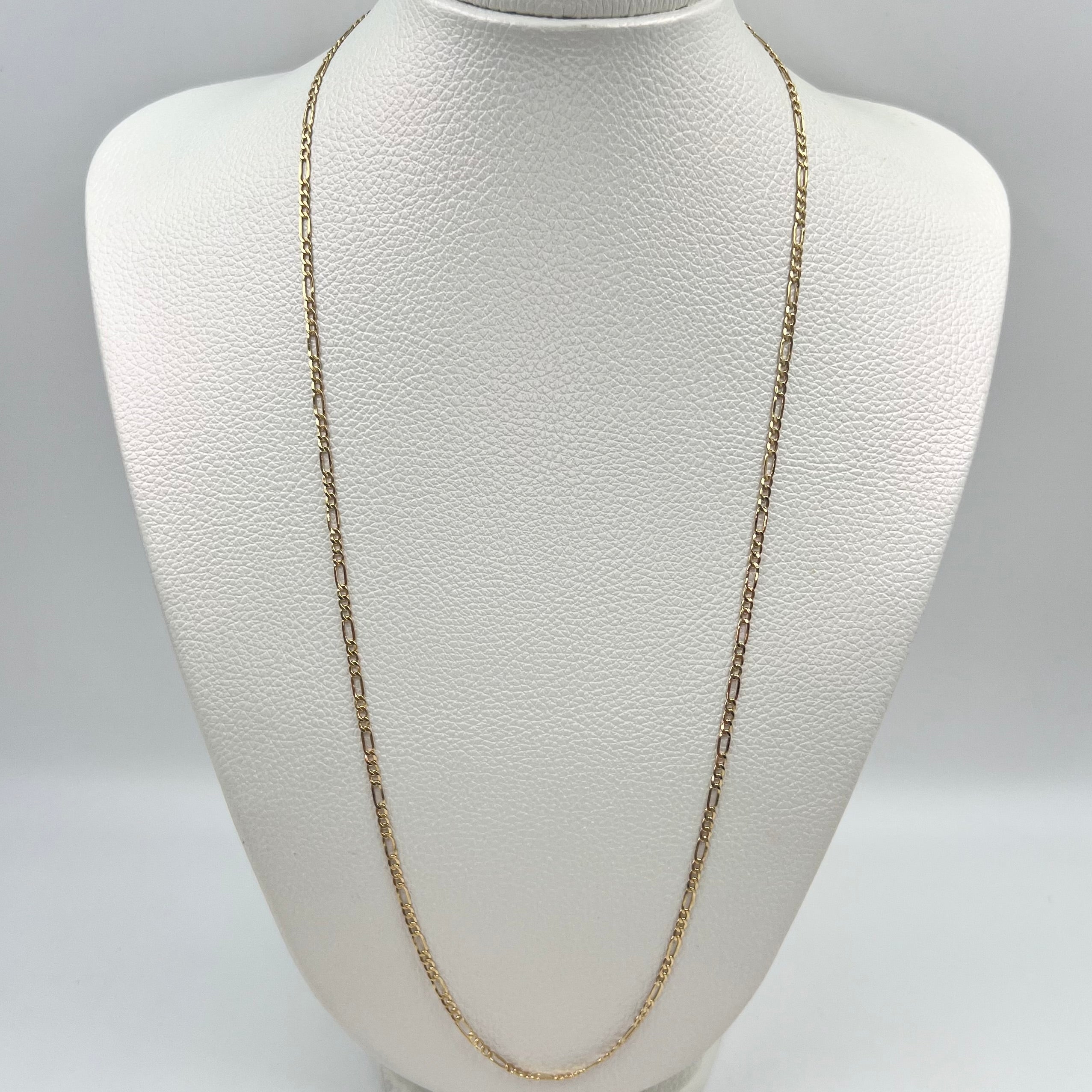 CADENA ITALY FIGARO ORO AMARILLO 18K +1 / 3,21 GR / 2,4 MM / 60 CM