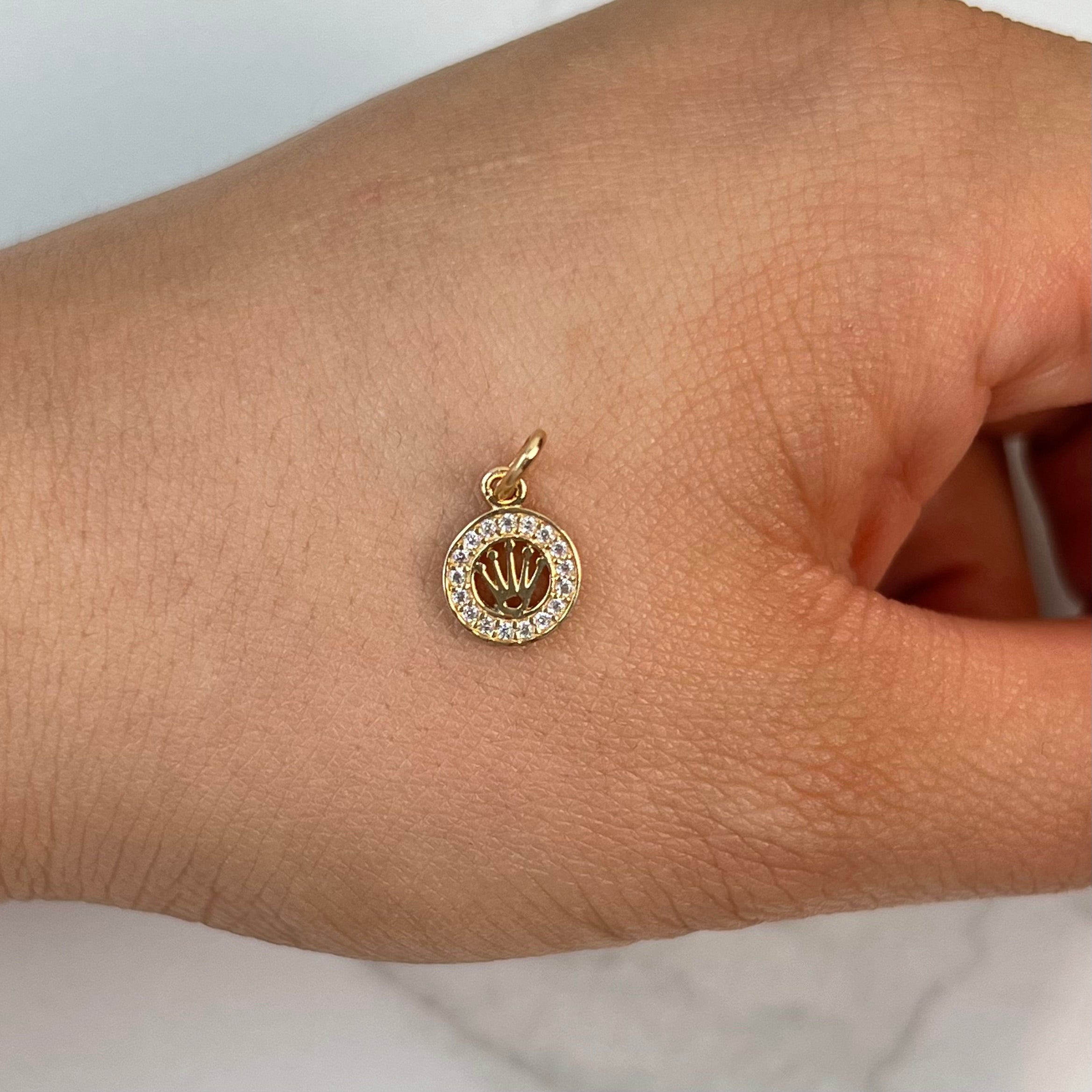 DIJE RX CIRCONES ORO AMARILLO 18K 0,65 GR / 8 MM / 1 CM