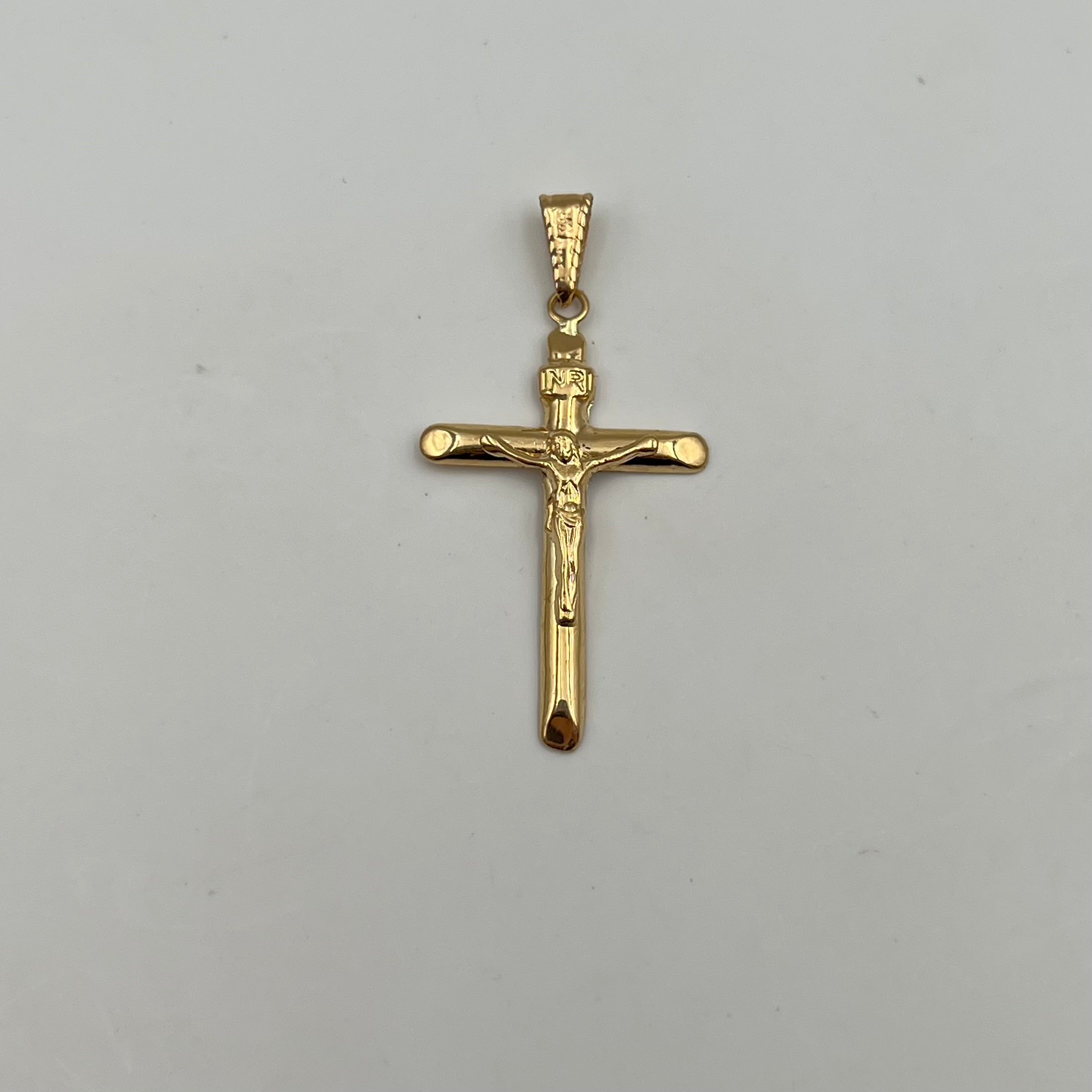 DIJE CRUZ ORO AMARILLO 18K 0,96 GR / 3 MM / 3,2 CM
