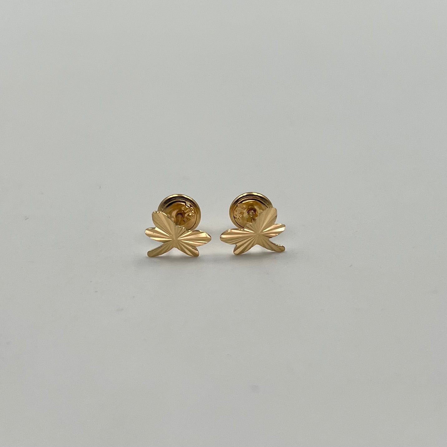 TOPOS LUBELULA DIAMANTADA  ORO AMARILLO 18K 0,69 GR / 7 MM