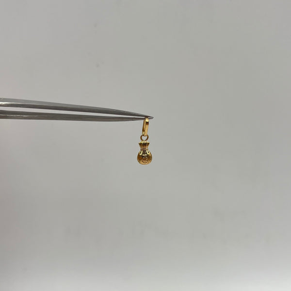 DIJE BOLSA DE DINERO  ORO AMARILLO 18K 0,27 GR / 5 MM / 1,1 CM