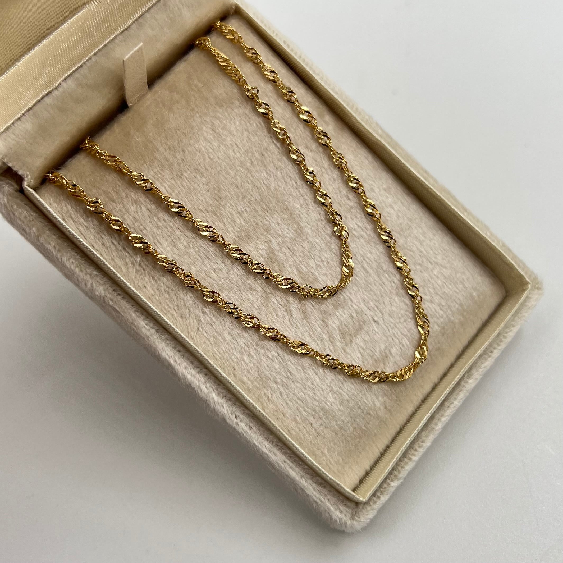CADENA ITALY SINGAPUR  ORO AMARILLO 18K +3 / 2,54 GR / 2,3 MM / 60 CM