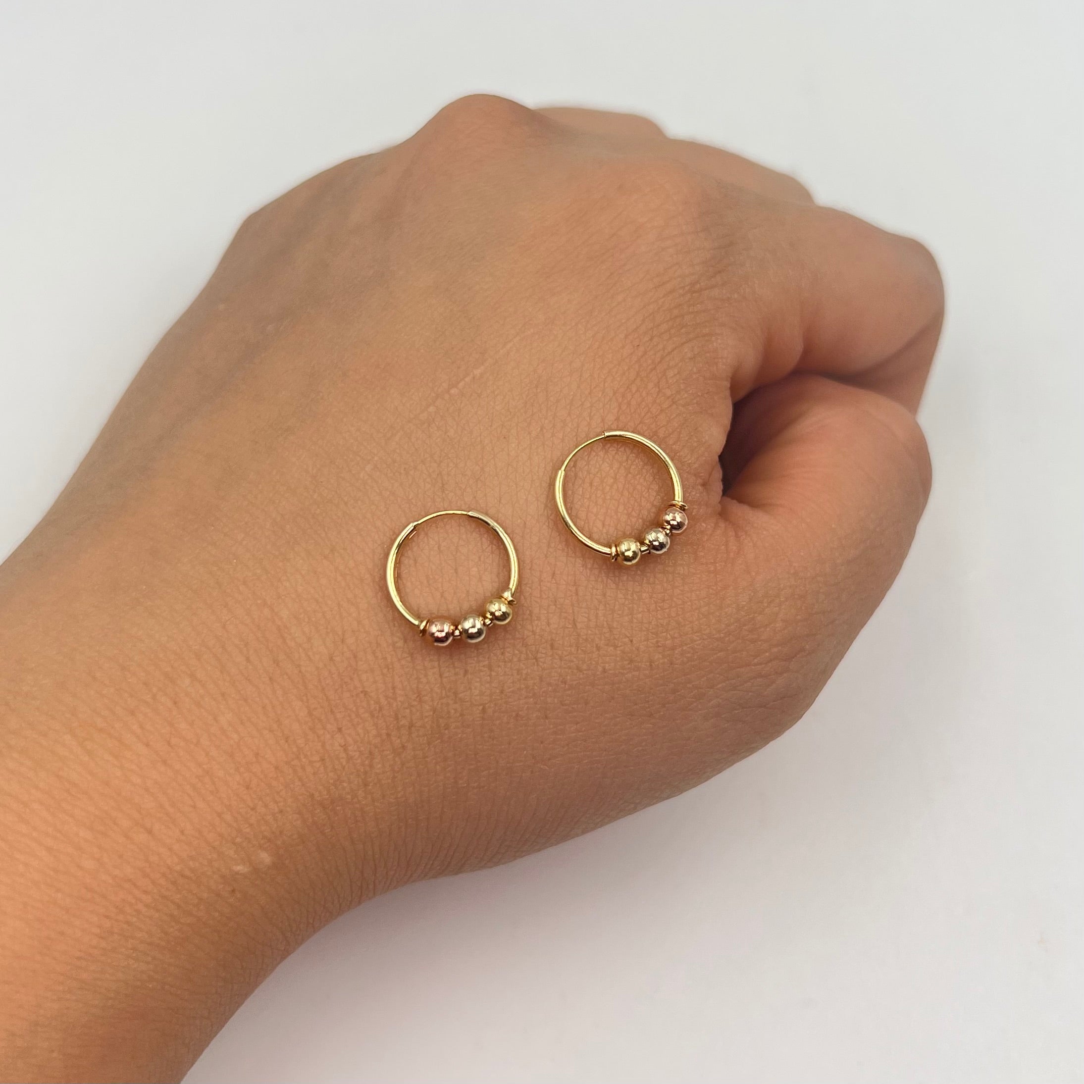 CANDONGA IMPERDIBLE BOLA LISA  ORO AMARILLO 18K 0,7 GR / 1,2 CM