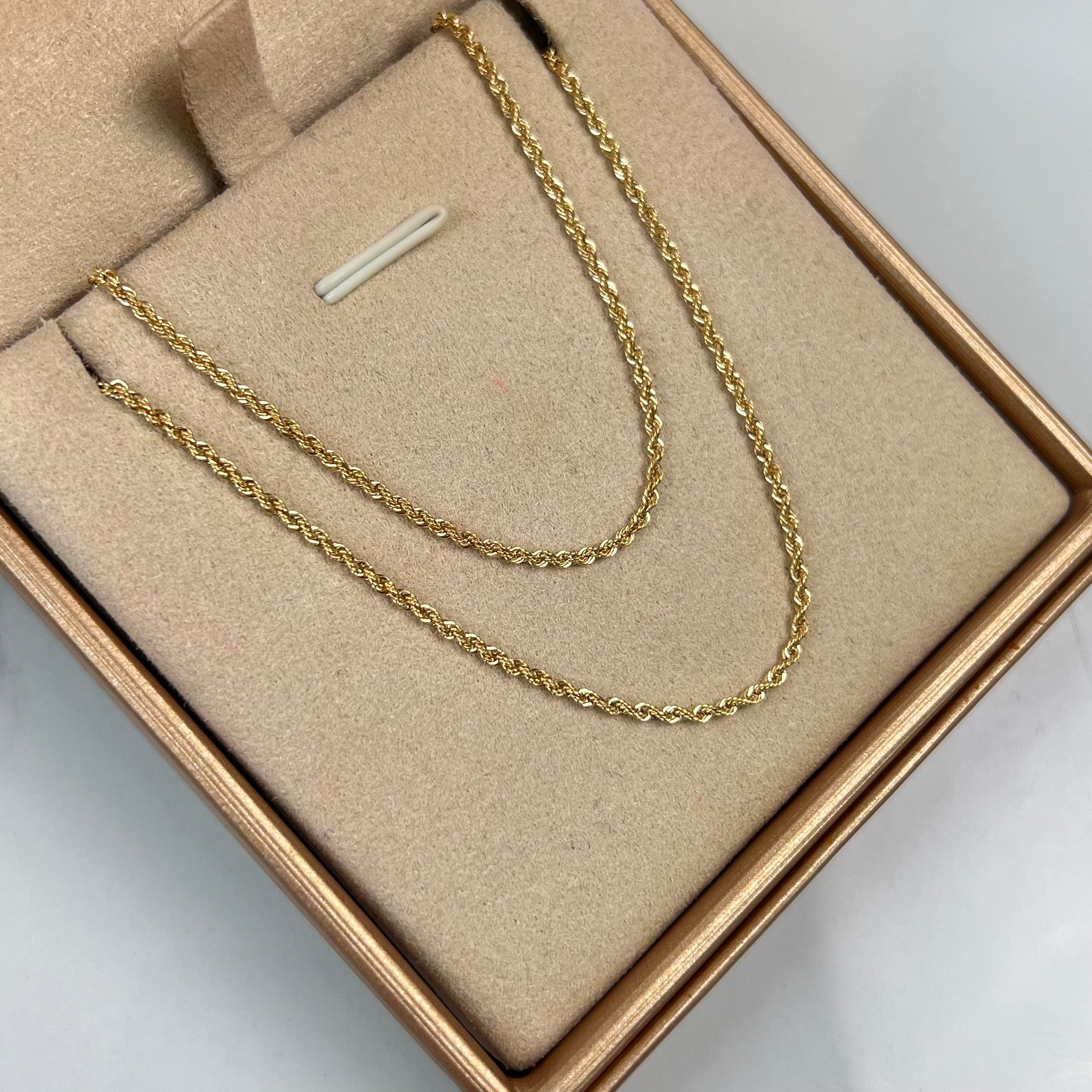 CADENA ITALY LAZO ORO AMARILLO 18K +3 / 1,8 GR / 1,6 MM / 50 CM