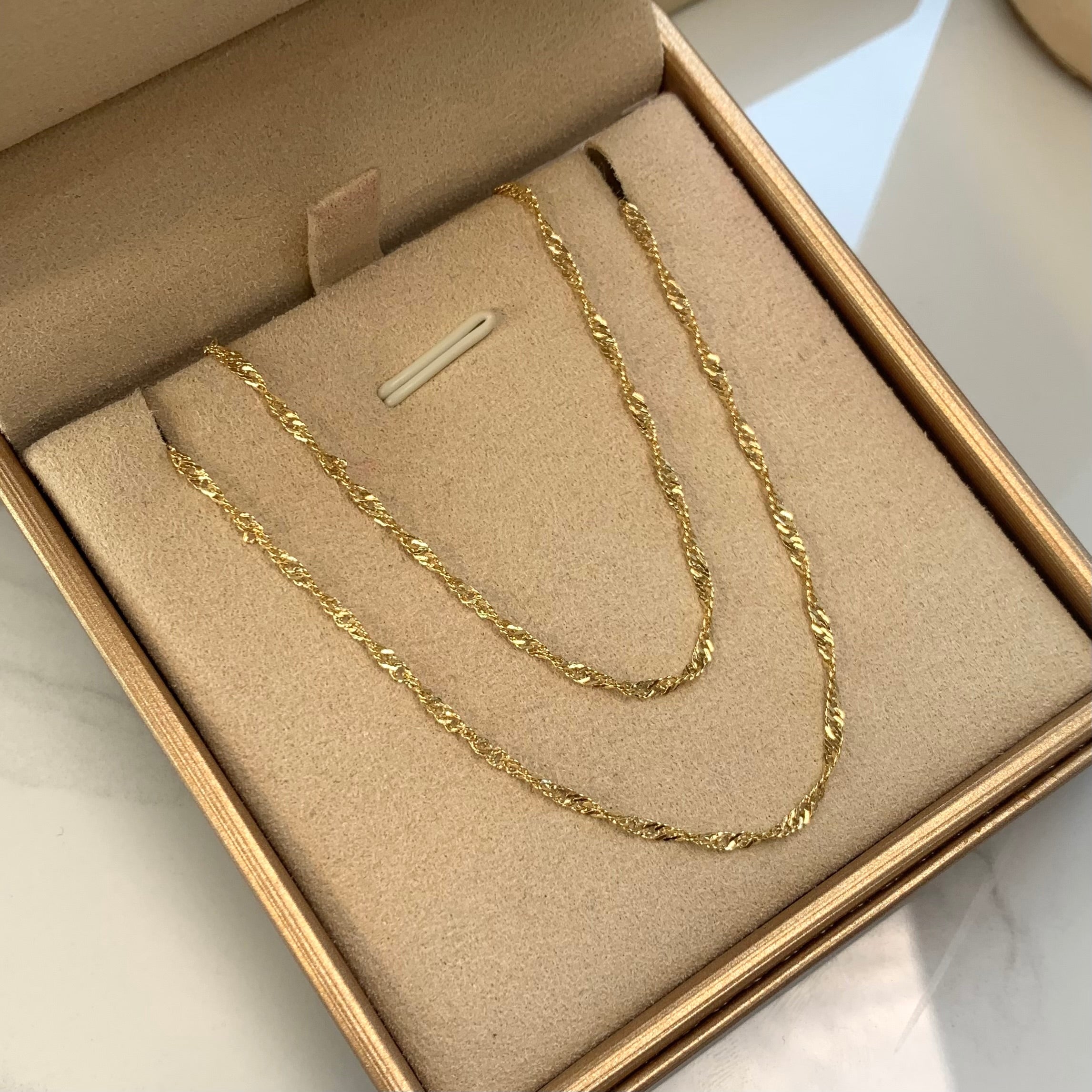 CADENA ITALY SINGAPUR ORO AMARILLO 18K +3 / 1,1 GR / 2 MM / 50 CM