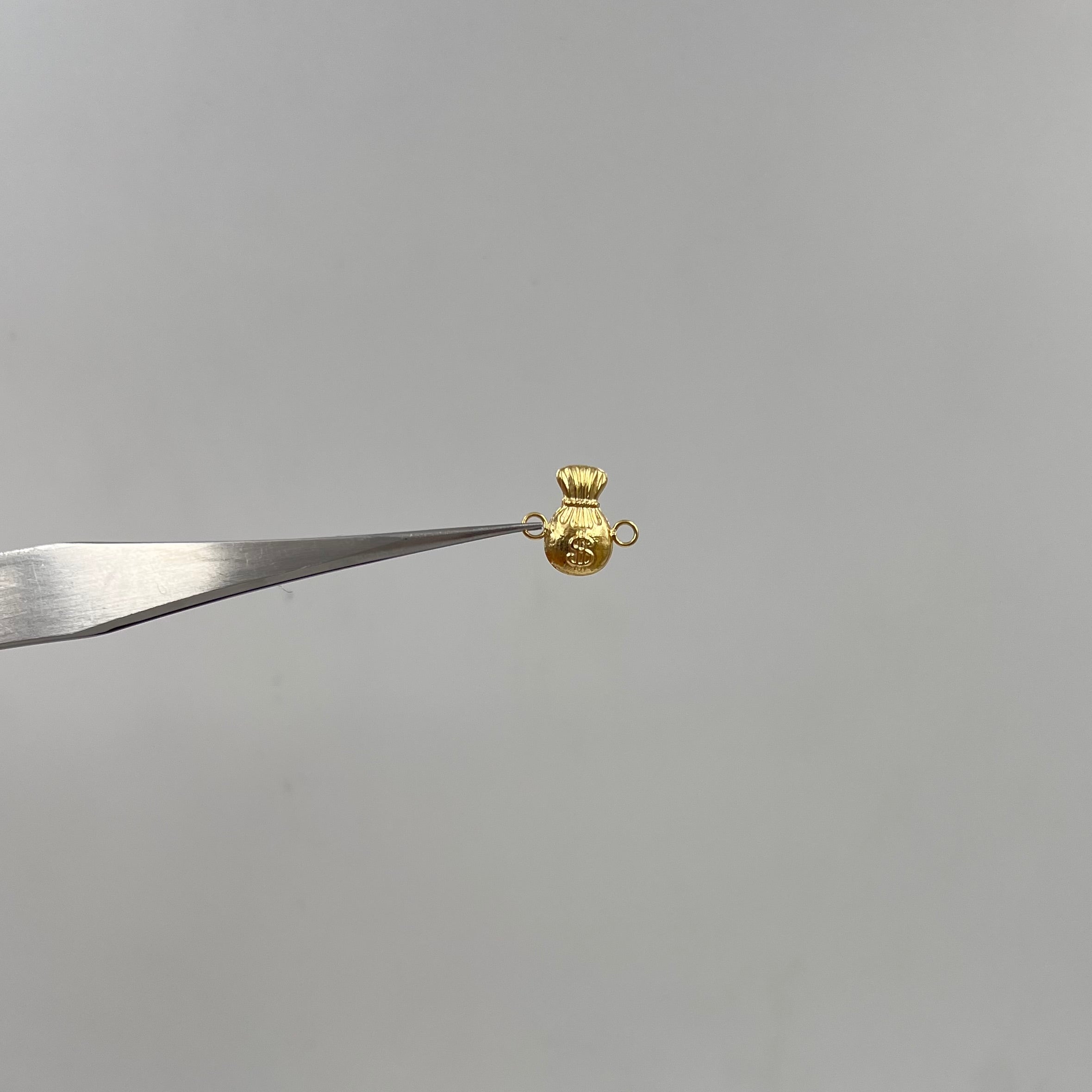 HERRAJE BOLSA DE DINERO  ORO AMARILLO 18K 0,46 GR / 1,2 CM