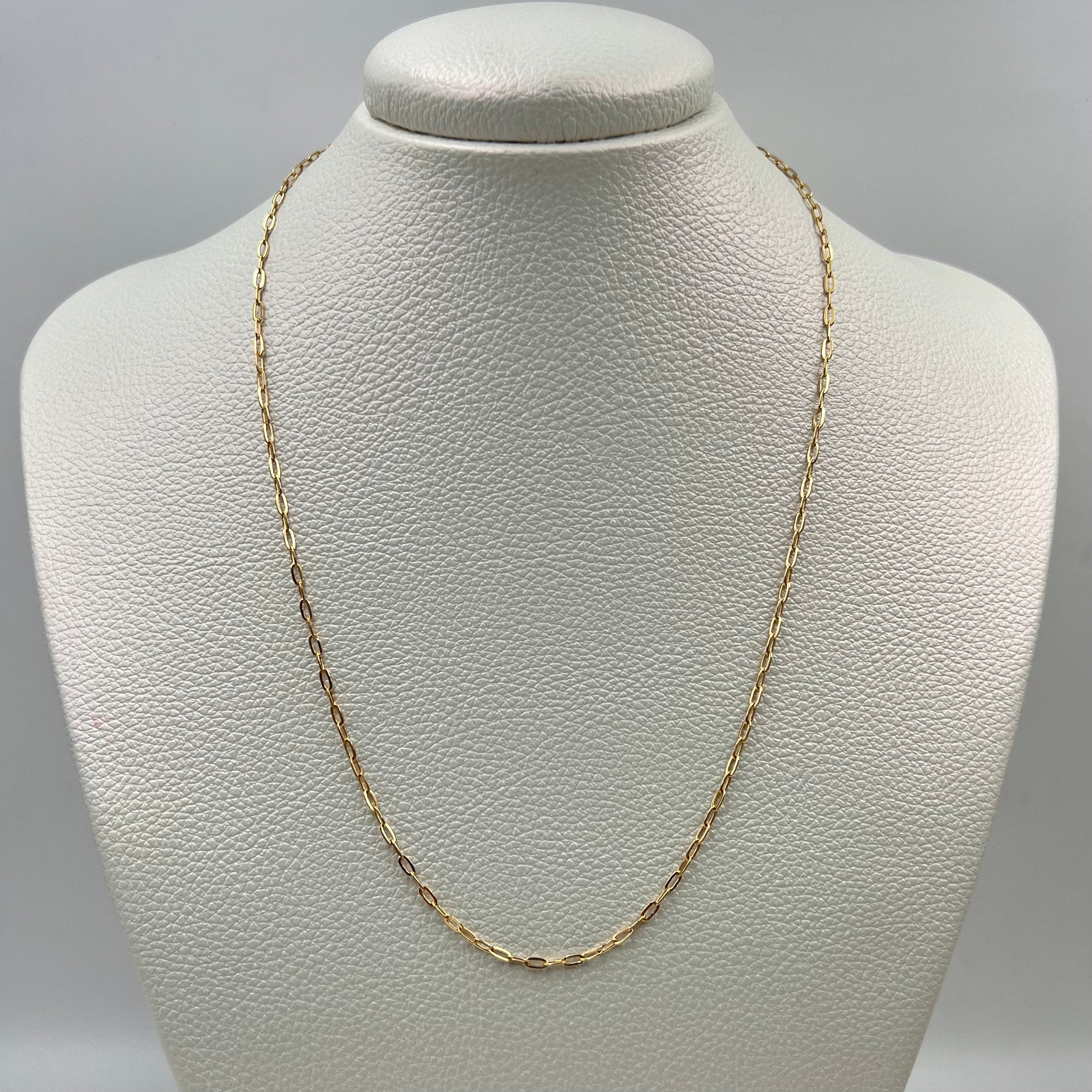 CADENA ITALY CAJON  ORO AMARILLO 18K +3 / 1,42 GR / 1,1 MM / 45 CM