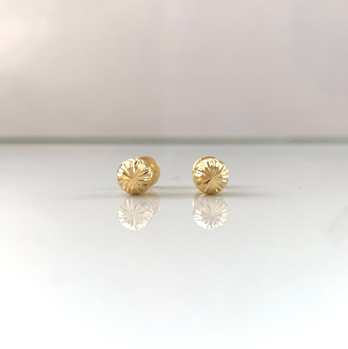 TOPOS BOLA DIAMANTADA  ORO AMARILLO 18K 0,66 GR / 5 MM