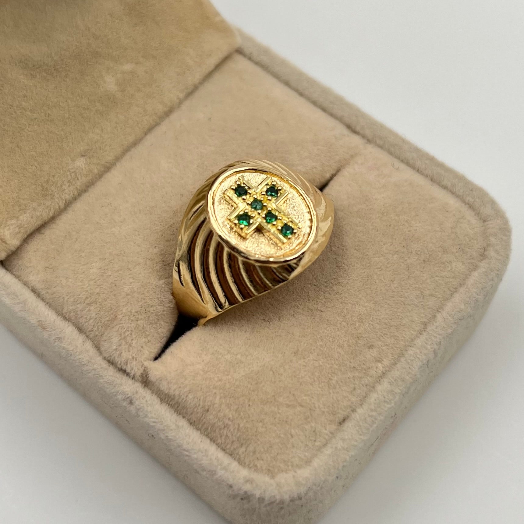 ANILLO CRUZ  ORO AMARILLO 18K / TALLA 12 / 3,97 GR / 23 MM