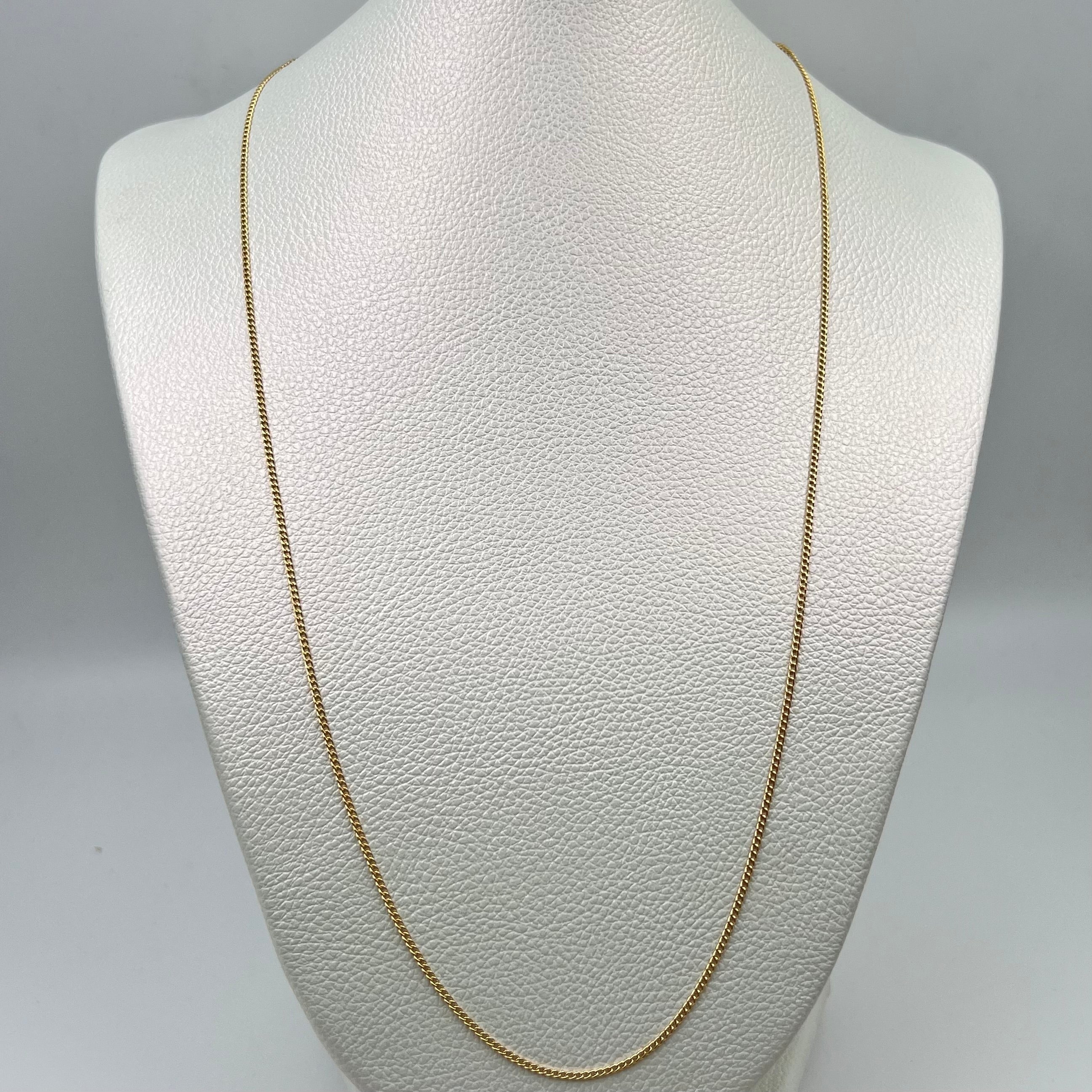CADENA ITALY MINI CUBANA  ORO AMARILLO 18K +3 / 1,9 GR / 1,4 MM / 60 CM