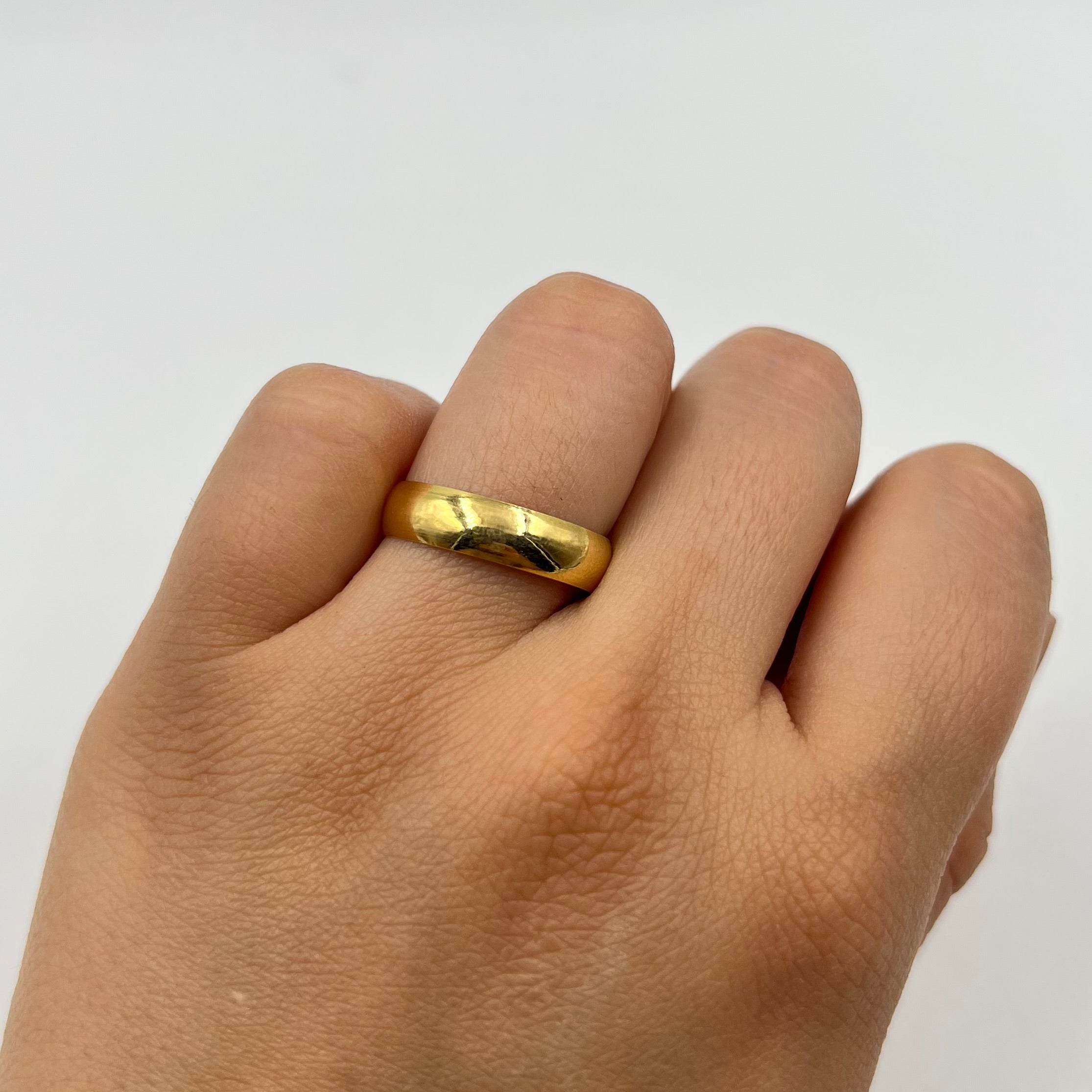 ANILLO ARGOLLA LISA  ORO AMARILLO 18K / TALLA 10 / 2,57 GR / 5 MM