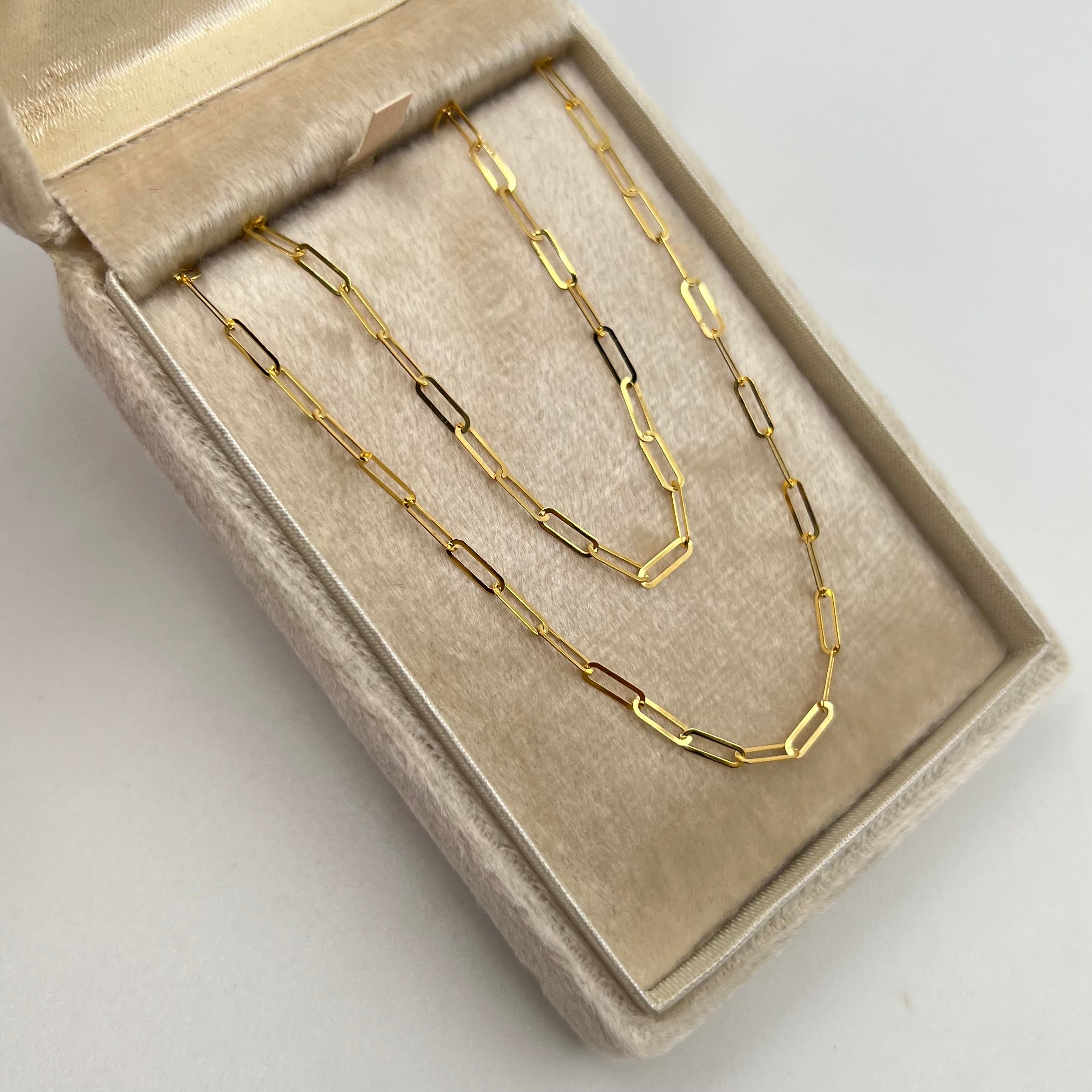 CADENA ITALY CAJON  ORO AMARILLO 18K +3 / 2,33 GR / 2,2 MM / 50 CM