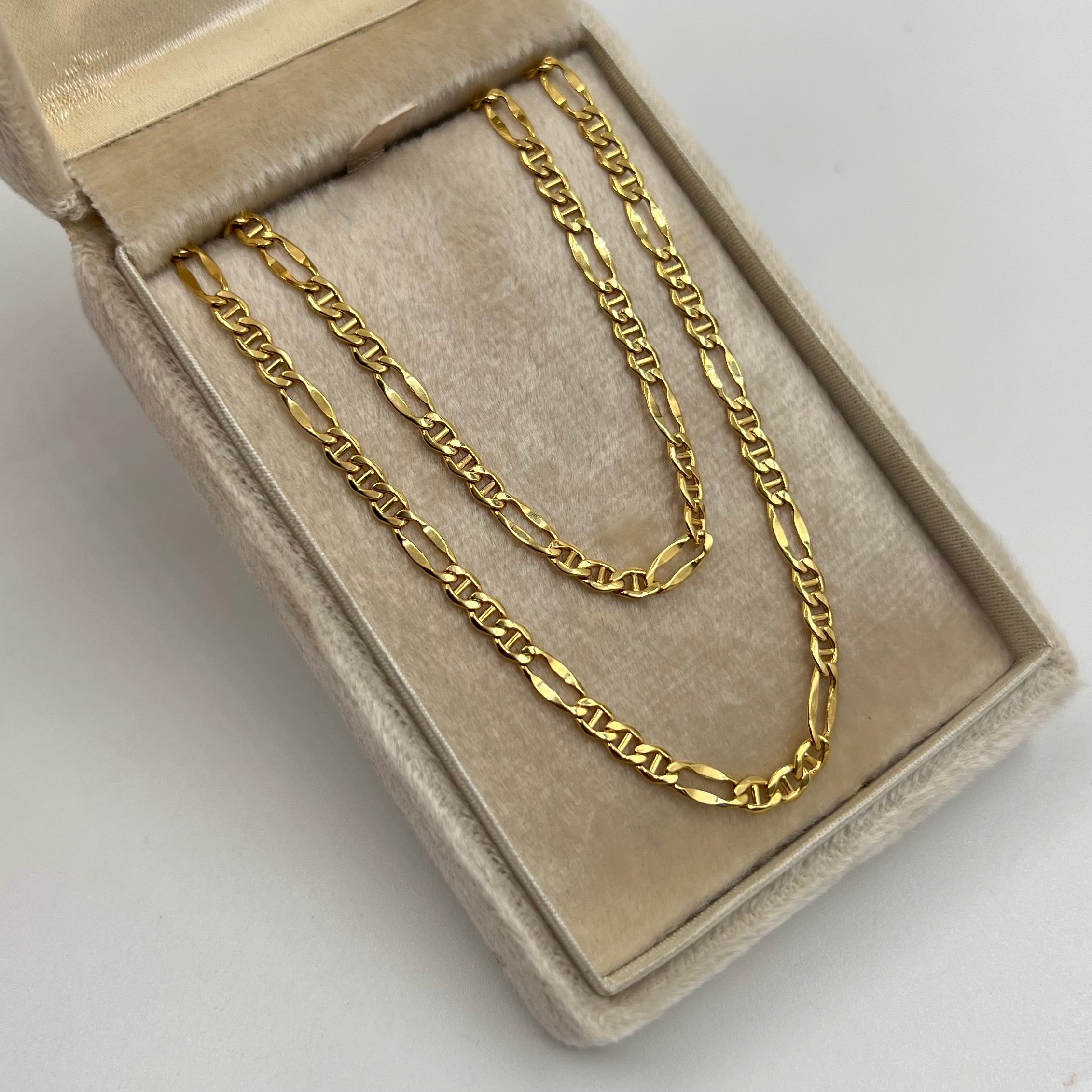 CADENA ITALY FIGARO ESPECIAL ORO AMARILLO 18K +1 / 5,24 GR / 3,6 MM / 60 CM