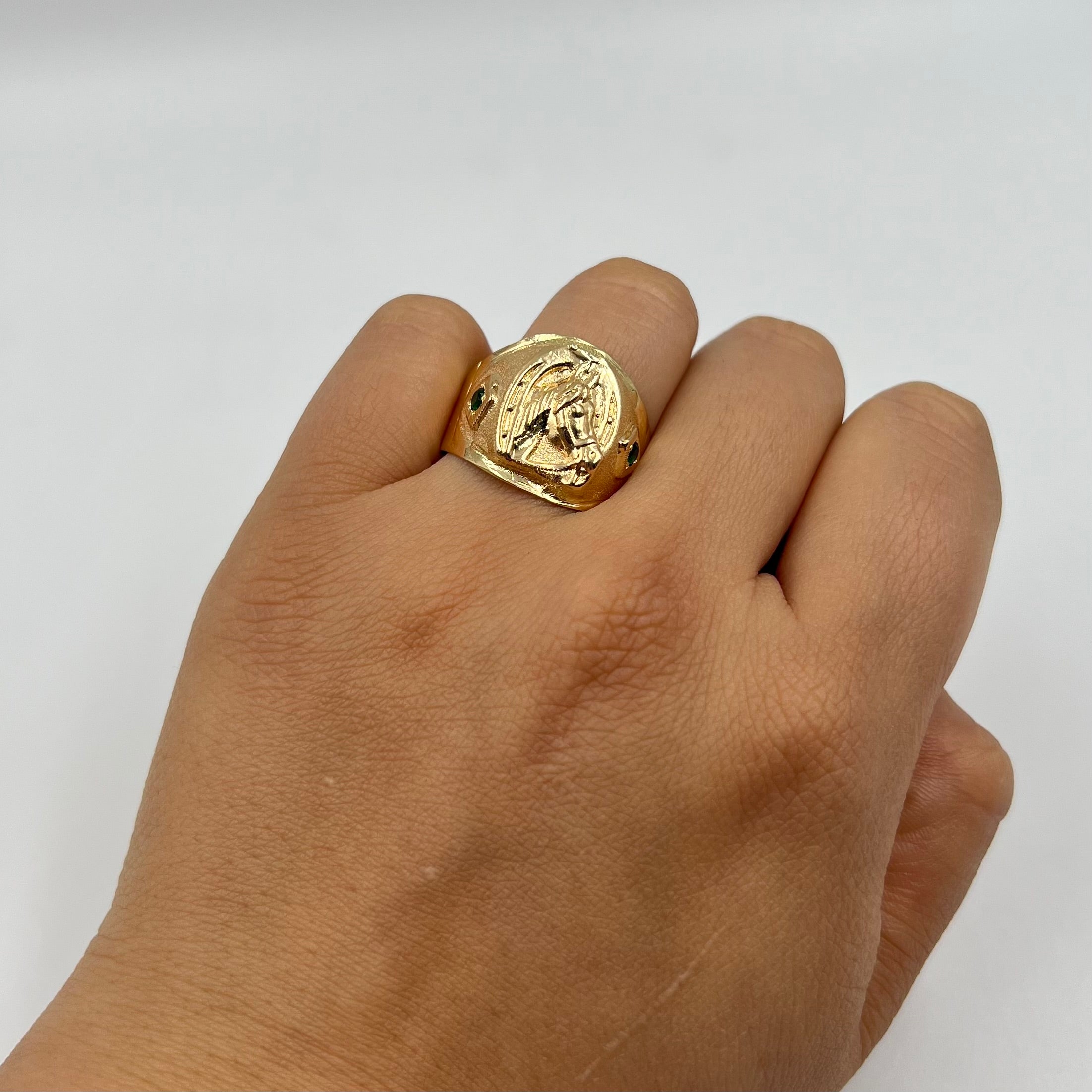 ANILLO HERRADURA  ORO AMARILLO 18K / TALLA 10/5 / 3,44 GR / 17 MM