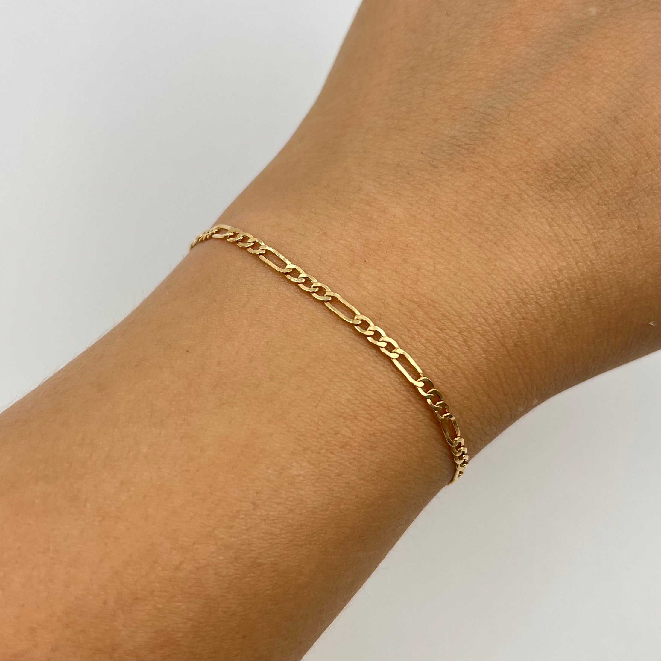 PULSO ITALY FIGARO 3X1 ORO AMARILLO 18K +3 / 1,13 GR / 2,4 MM / 18 CM