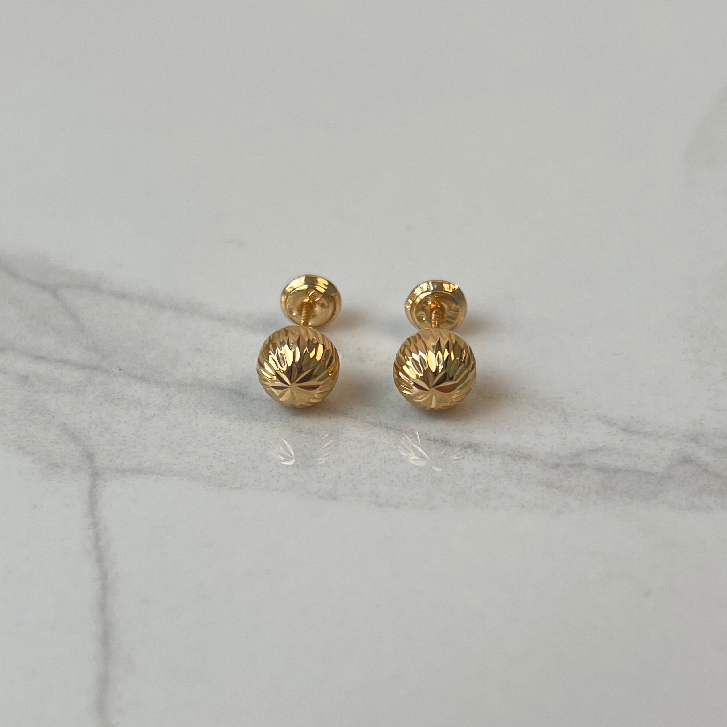 TOPOS BOLA DIAMANTADA ORO AMARILLO 18K 0,98 GR / 7 MM