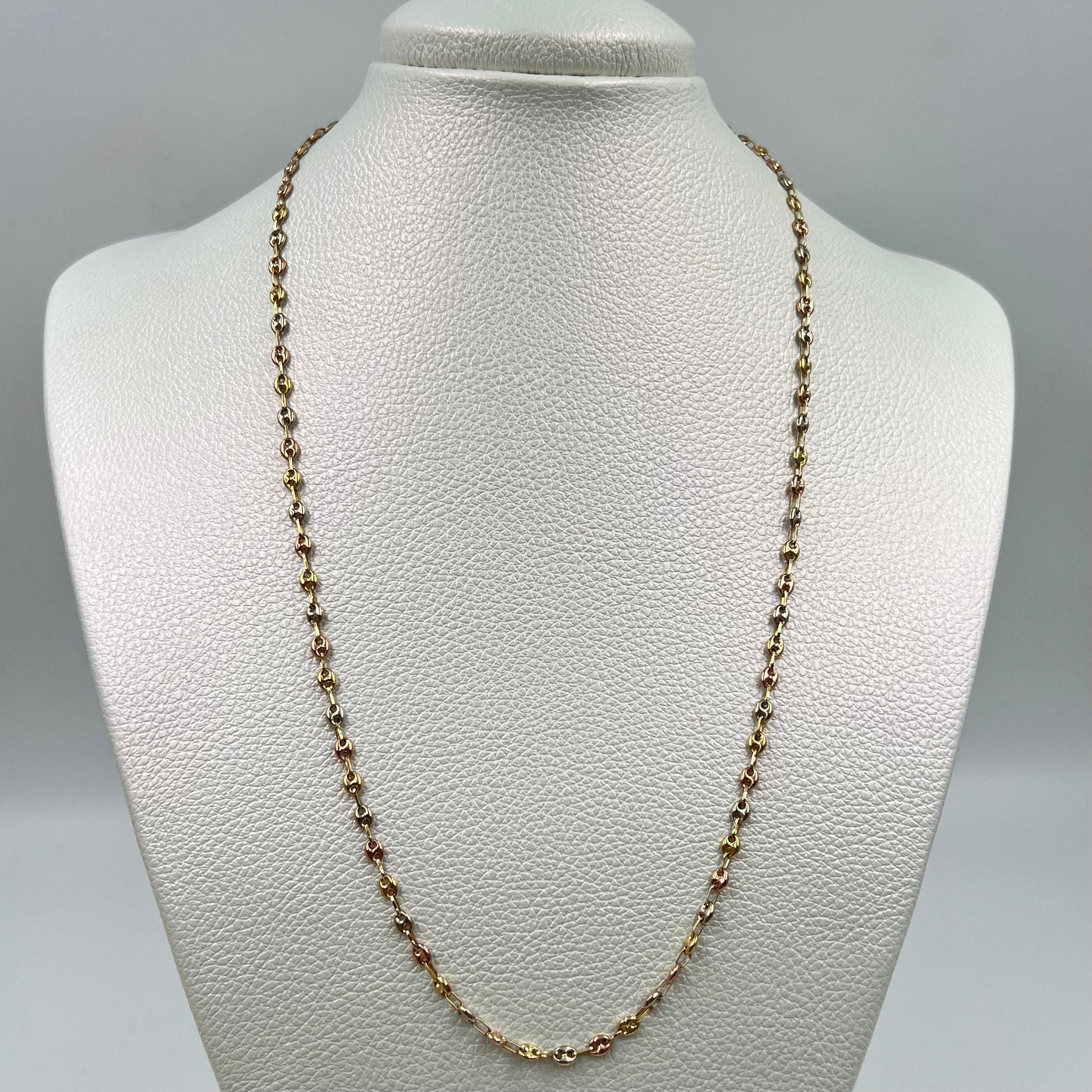 CADENA GC  TRES OROS 18K 5 GR / 3 MM / 55 CM