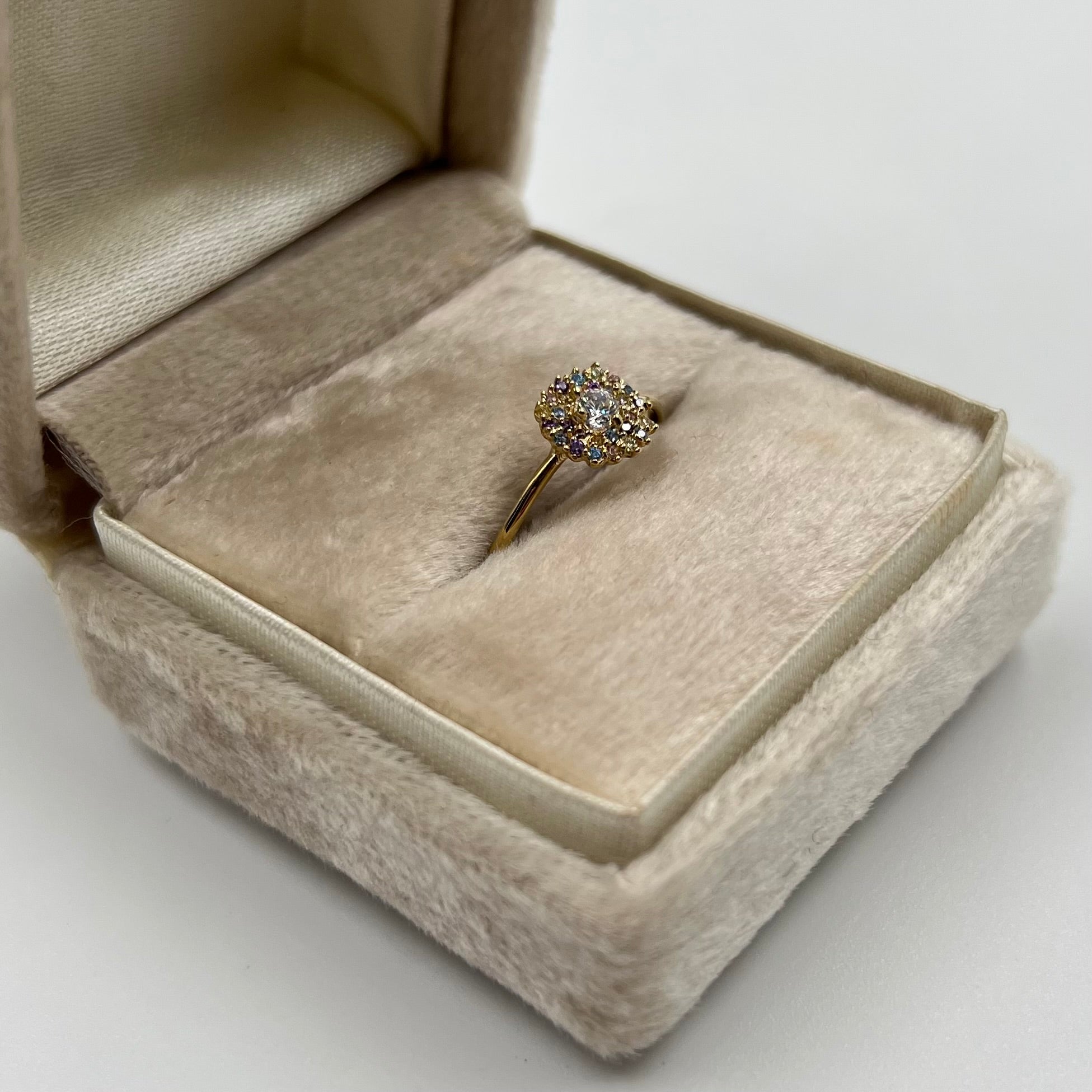 ANILLO HALO CASTING  ORO AMARILLO 18K / TALLA 7 / 1,4 GR / 8 MM