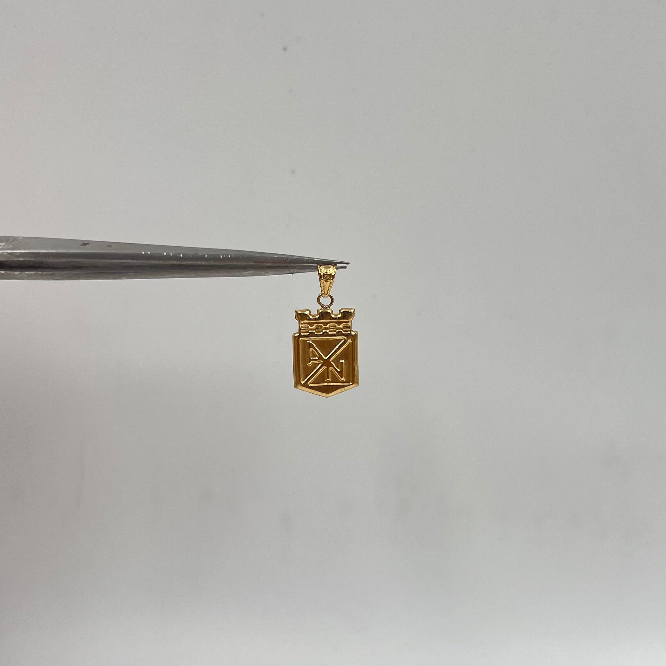 DIJE ESCUDO NACIONAL  ORO AMARILLO 18K 0,66 GR / 11 MM / 1,8 CM