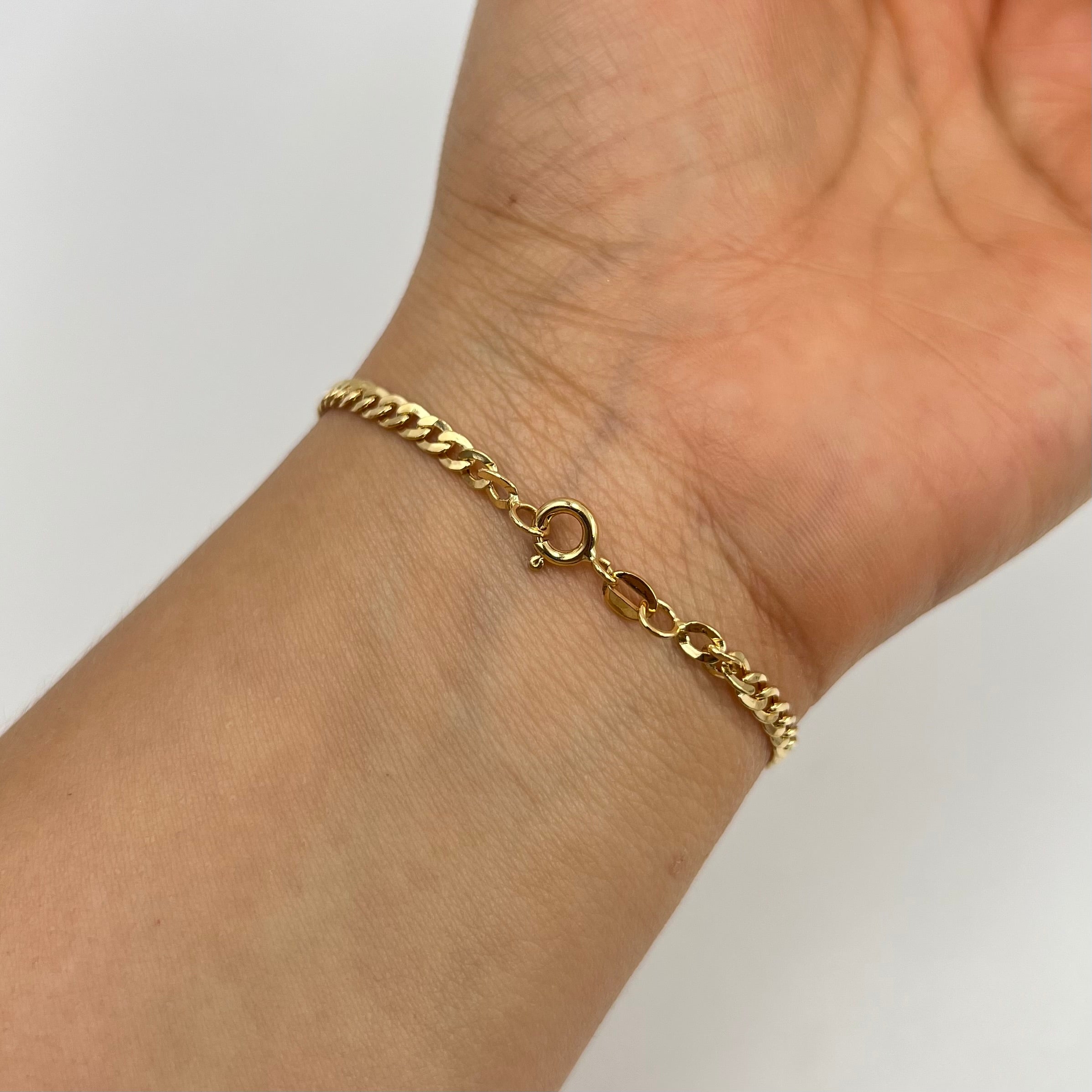 PULSO ITALY CUBANO ORO AMARILLO 18K +3 / 2,03 GR / 3,3 MM / 19 CM