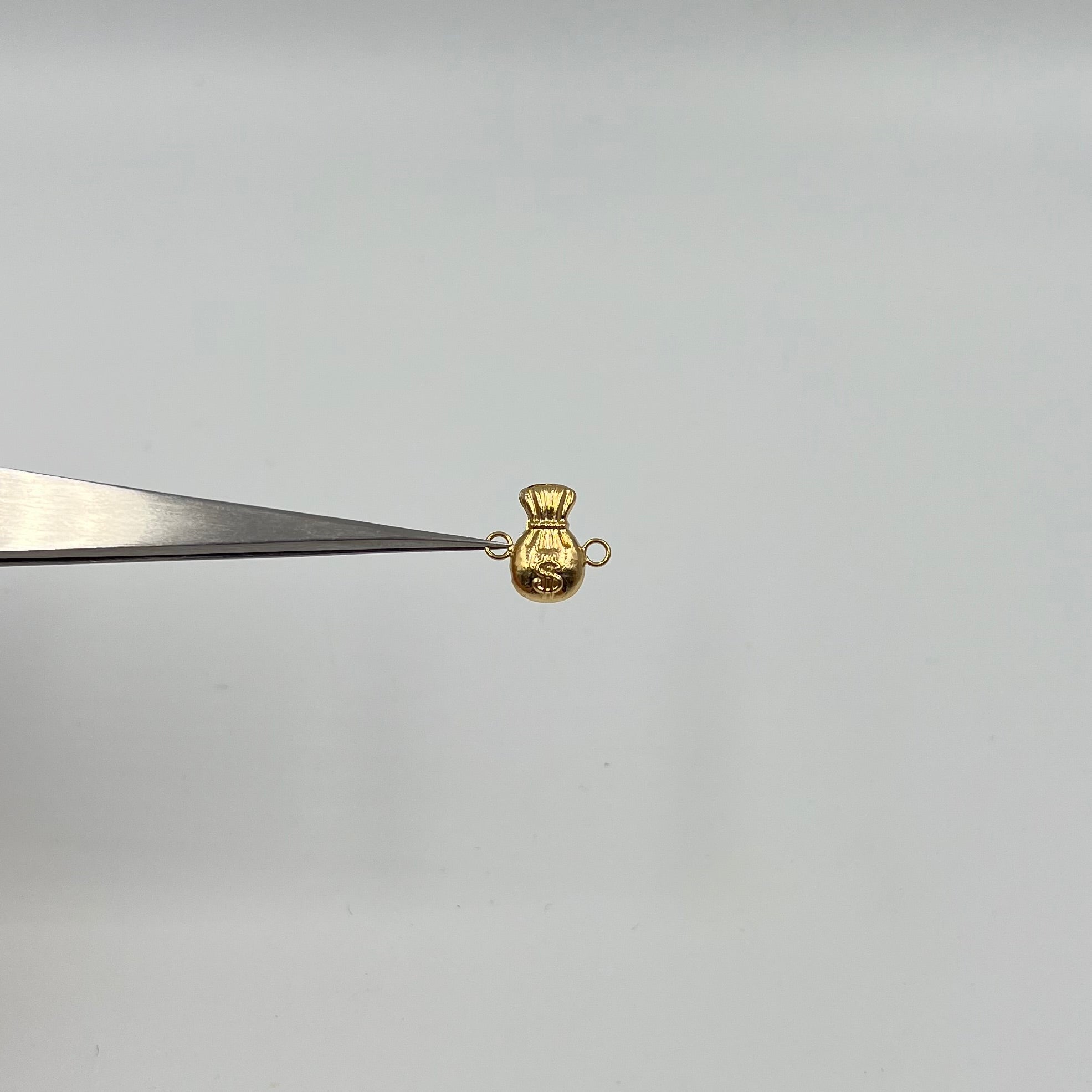 HERRAJE BOLSA DE DINERO  ORO AMARILLO 18K 0,4 GR / 1,2 CM