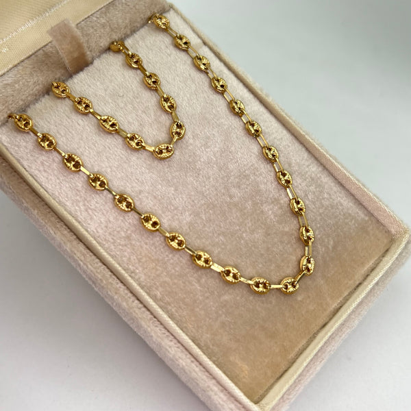 CADENA BABY GC DIAMANTADO REAZA ITALY ORO AMARILLO 18K +1 / 5,46 GR / 3,6 MM / 50 CM