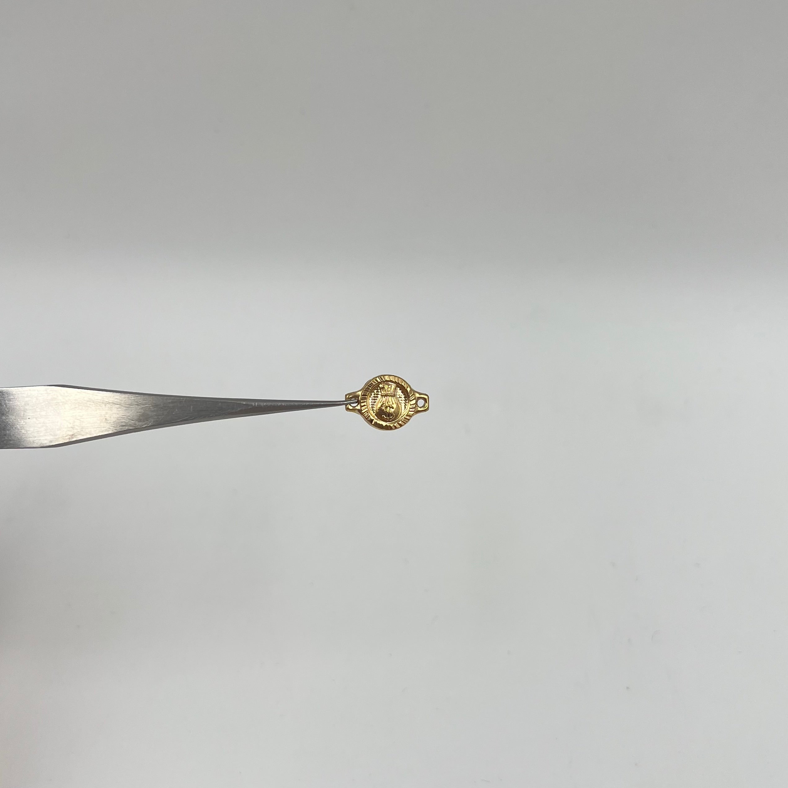 HERRAJE BOLSA DINERO TAMBOR ORO AMARILLO 18K 0,65 GR / 1,4 CM