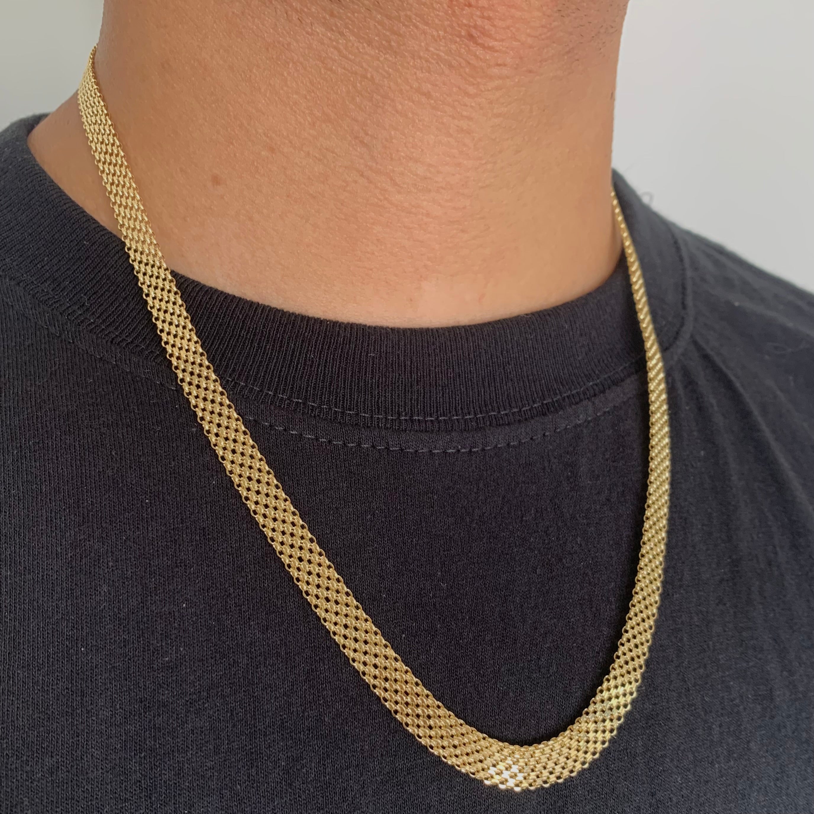CADENA ITALY CHINA  ORO AMARILLO 18K 11,7 GR / 8 MM / 60 CM