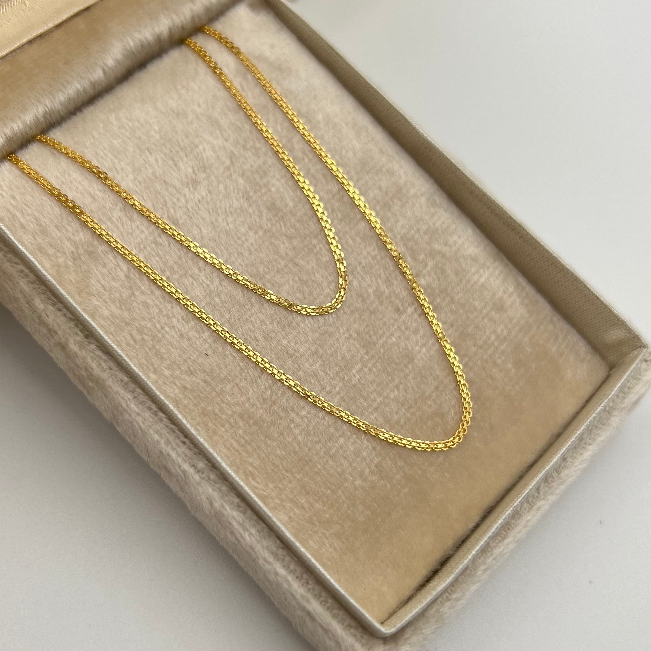CADENA ITALY CHINA  ORO AMARILLO 18K +3 / 1,55 GR / 1,1 MM / 45 CM