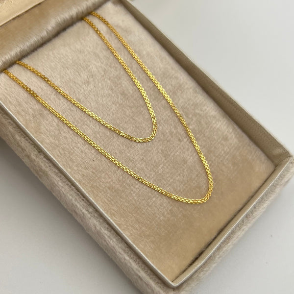 CADENA ITALY CHINA  ORO AMARILLO 18K +3 / 1,55 GR / 1,1 MM / 45 CM