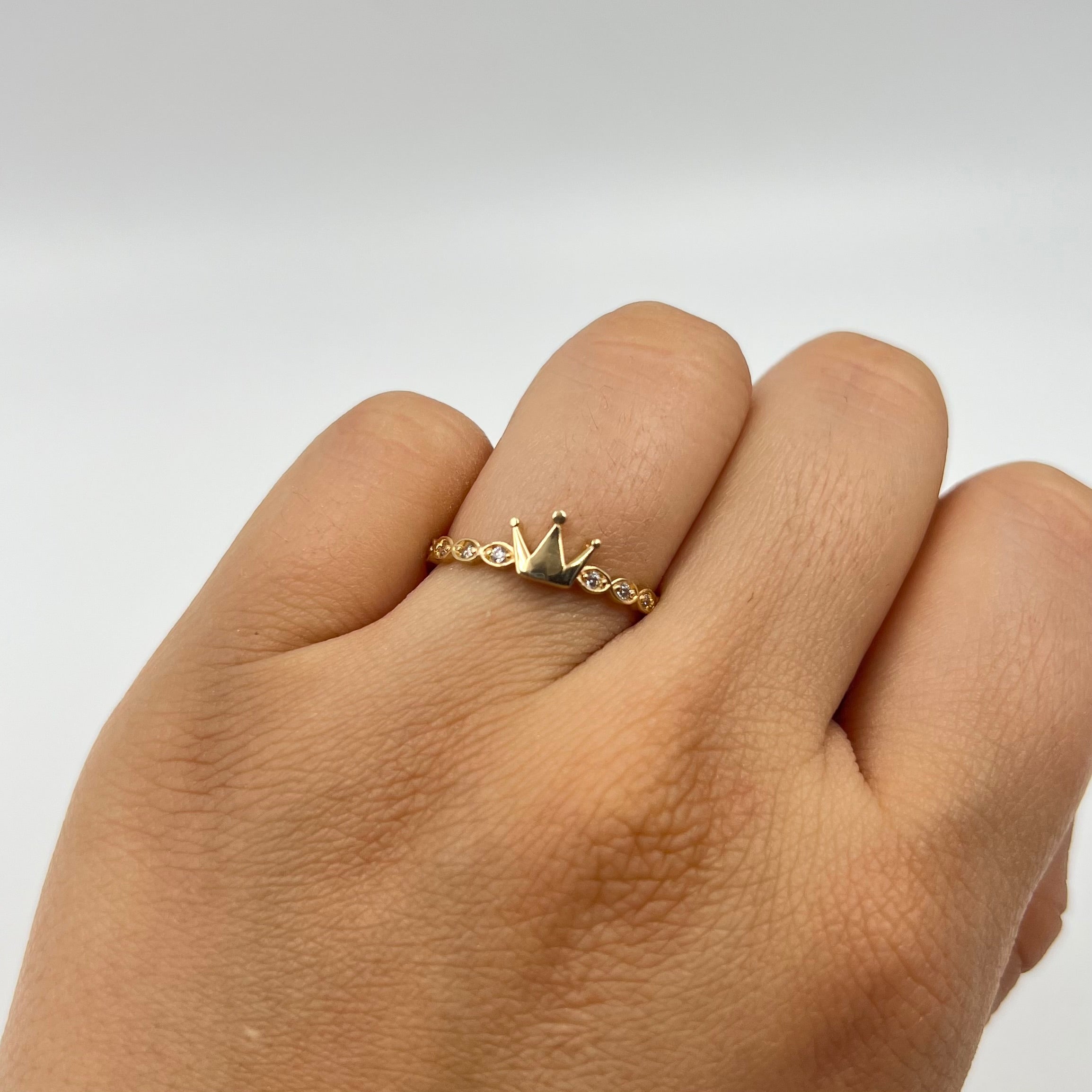 ANILLO CORONA  ORO AMARILLO 18K / TALLA 6/5 / 1,6 GR / 5 MM