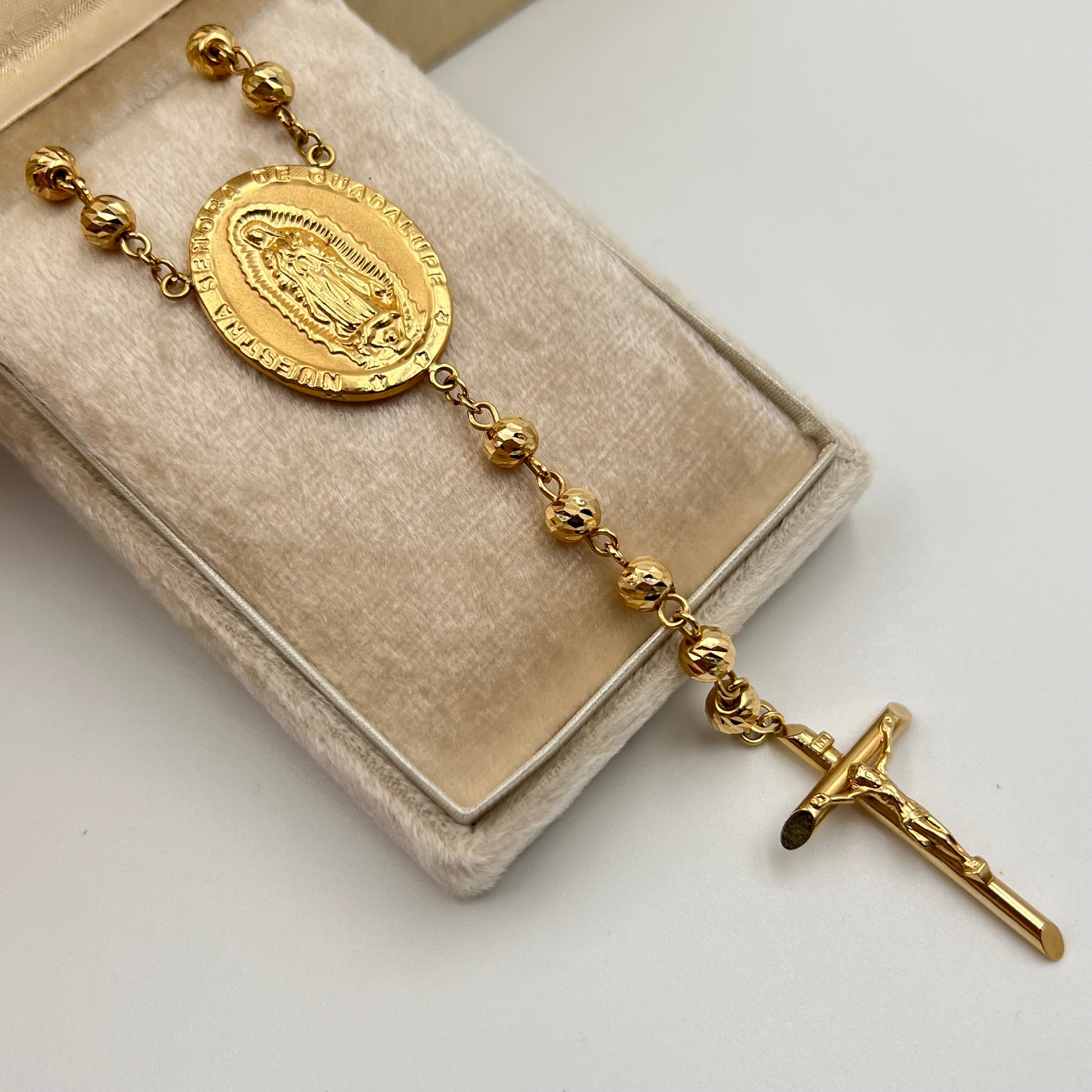 ROSARIO DIAMANTADO  ORO AMARILLO 18K 25,73 GR / 6 MM / 60 CM