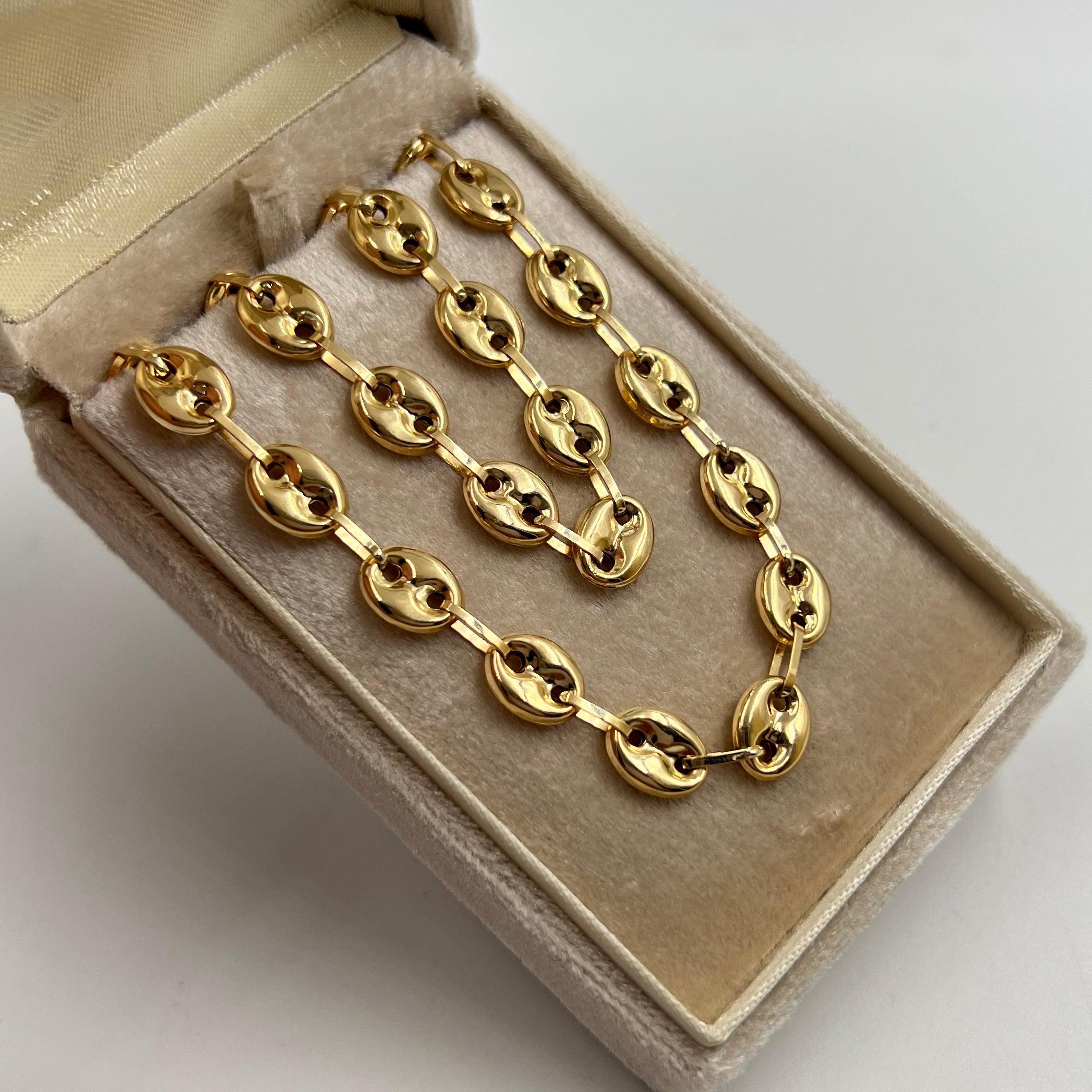 CADENA GC BROCHE ITALY  ORO AMARILLO 18K +2 / 15,61 GR / 8 MM / 60 CM