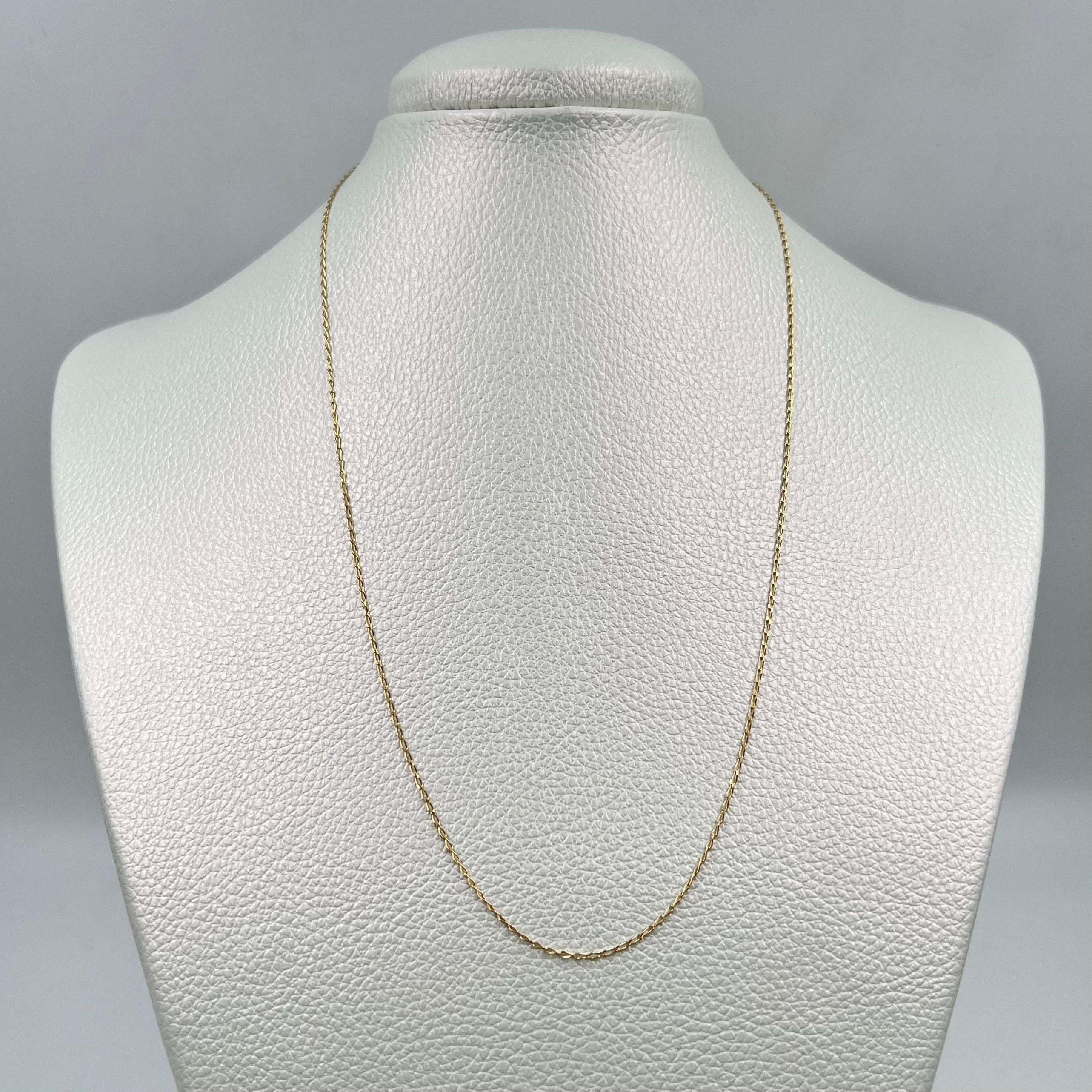 CADENA ITALY ESLABON ORO AMARILLO 18K +3 / 1,3 GR / 1,02 MM / 45 CM