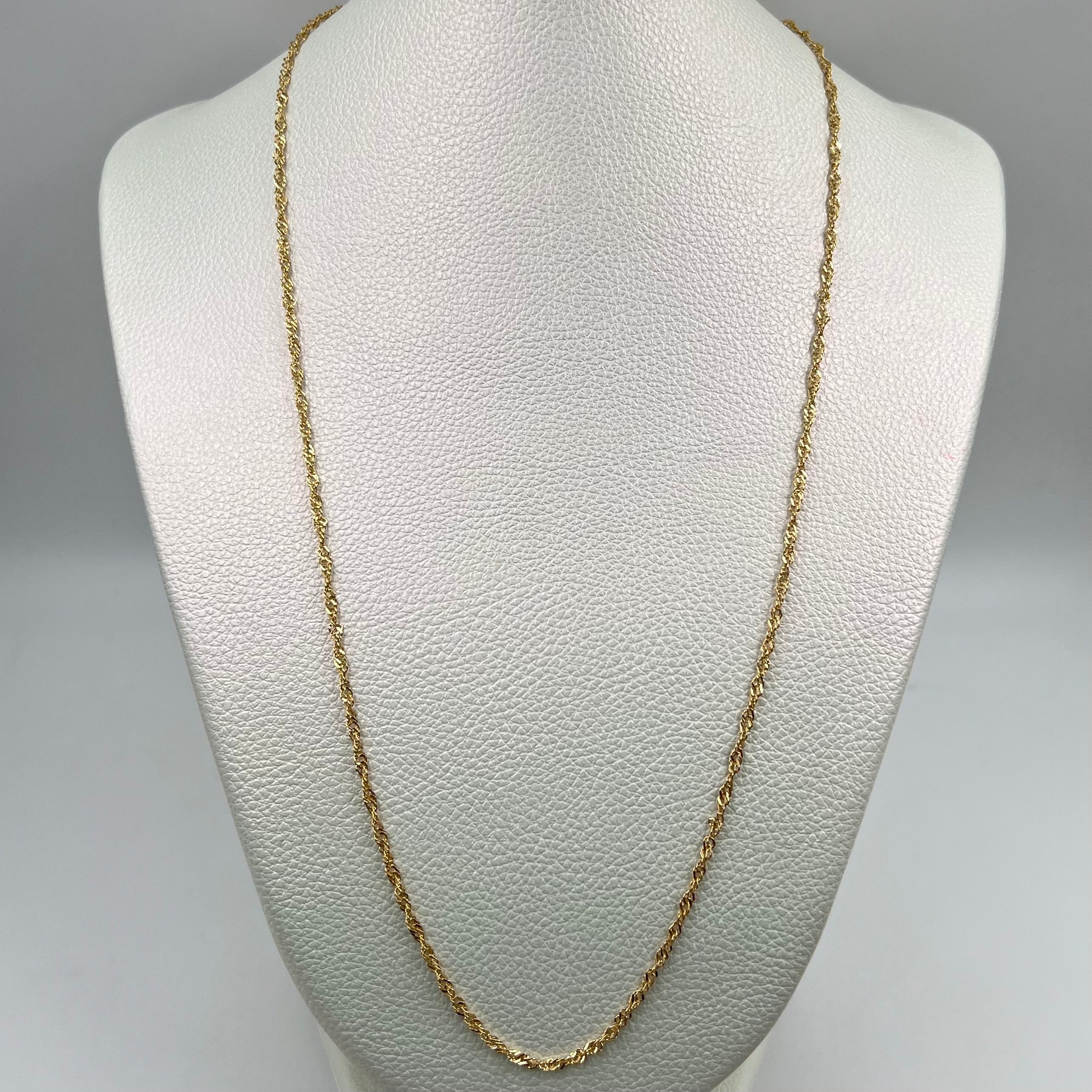 CADENA ITALY SINGAPUR  ORO AMARILLO 18K +3 / 2,54 GR / 2,3 MM / 60 CM
