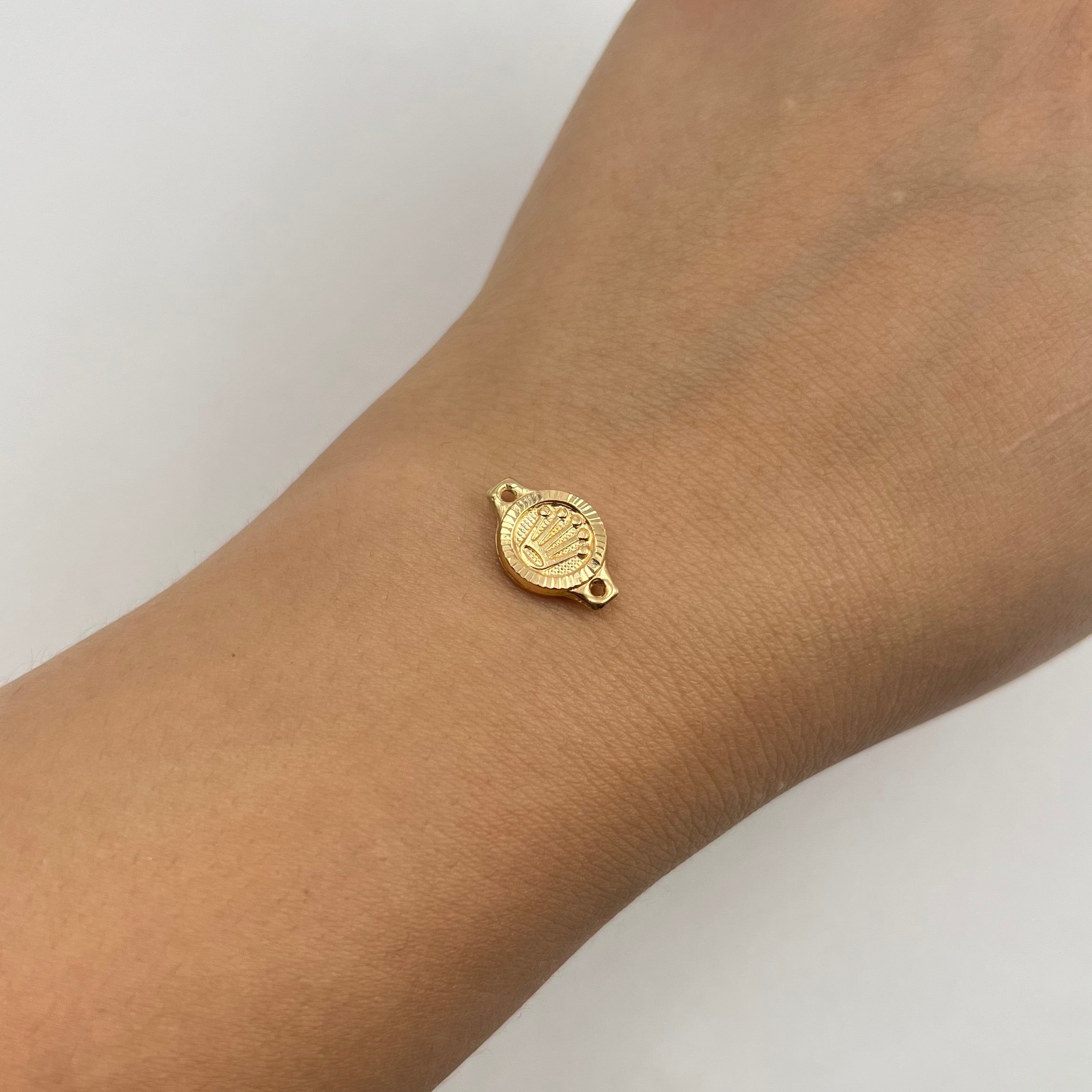 HERRAJE RX BORDE DIAMANTADO  ORO AMARILLO 18K 0,65 GR / 1,4 CM