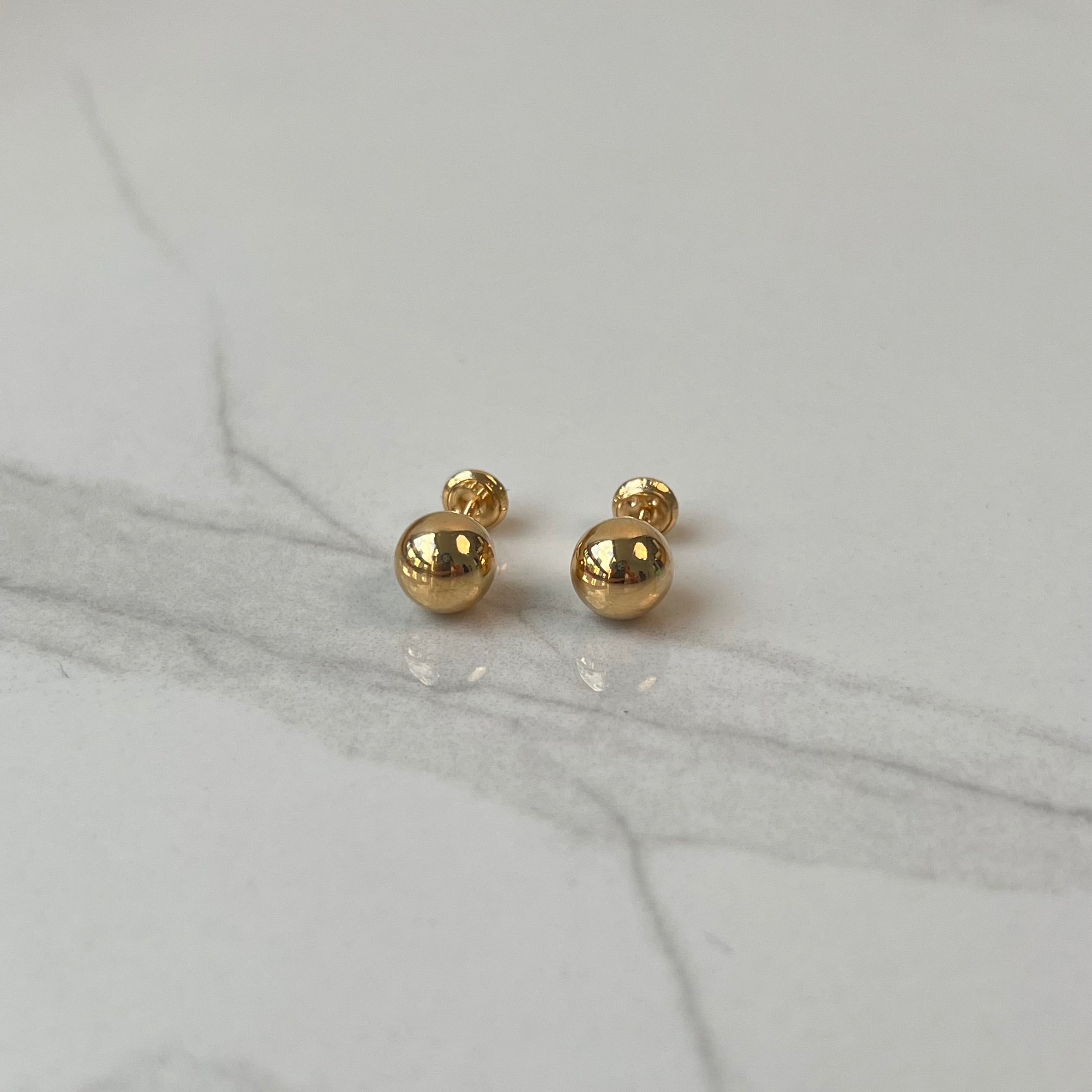 TOPOS BOLA LISA ORO AMARILLO 18K 1,16 GR / 8 MM