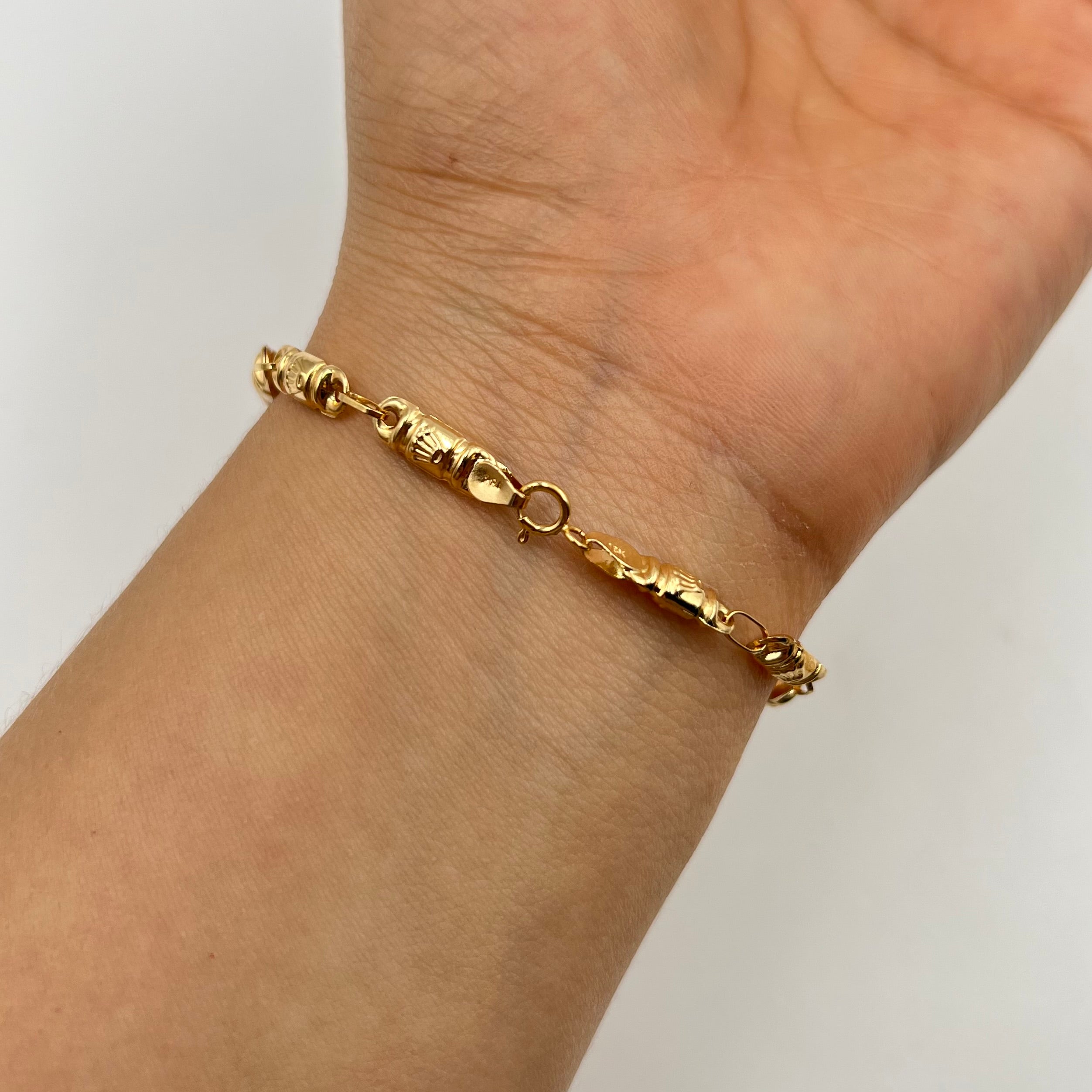 PULSO RUSTICA RX ORO AMARILLO 18K 2,94 GR / 4 MM / 19,5 CM