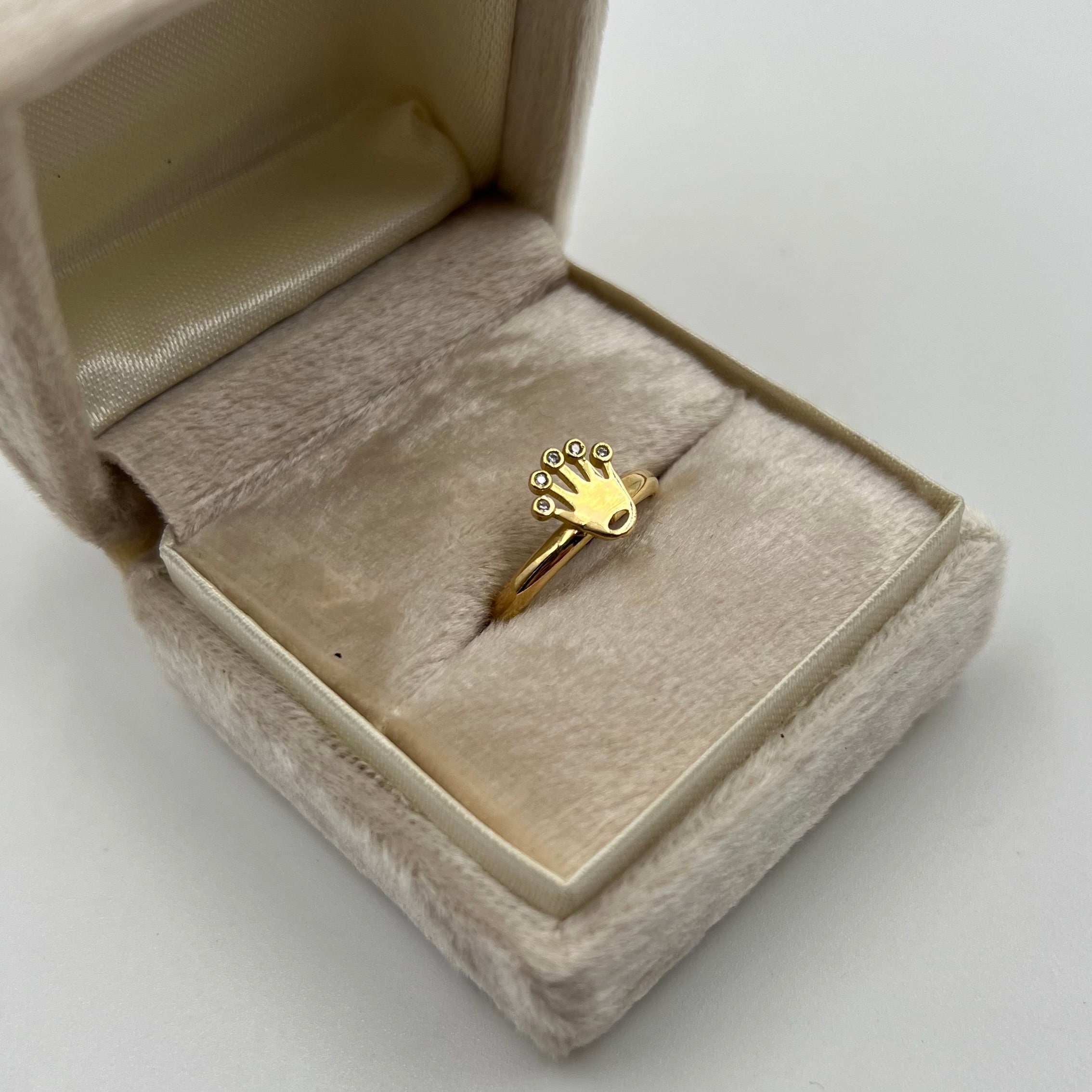 ANILLO RX CIRCON BLANCO  ORO AMARILLO 18K / TALLA 5 / 1,21 GR / 9 MM