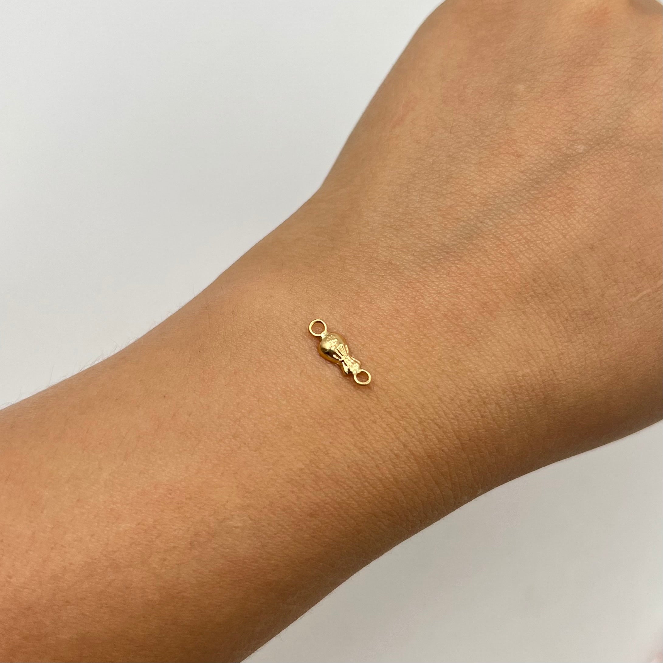 HERRAJE BOLSA DE DINERO  ORO AMARILLO 18K 0,18 GR / 1,2 CM