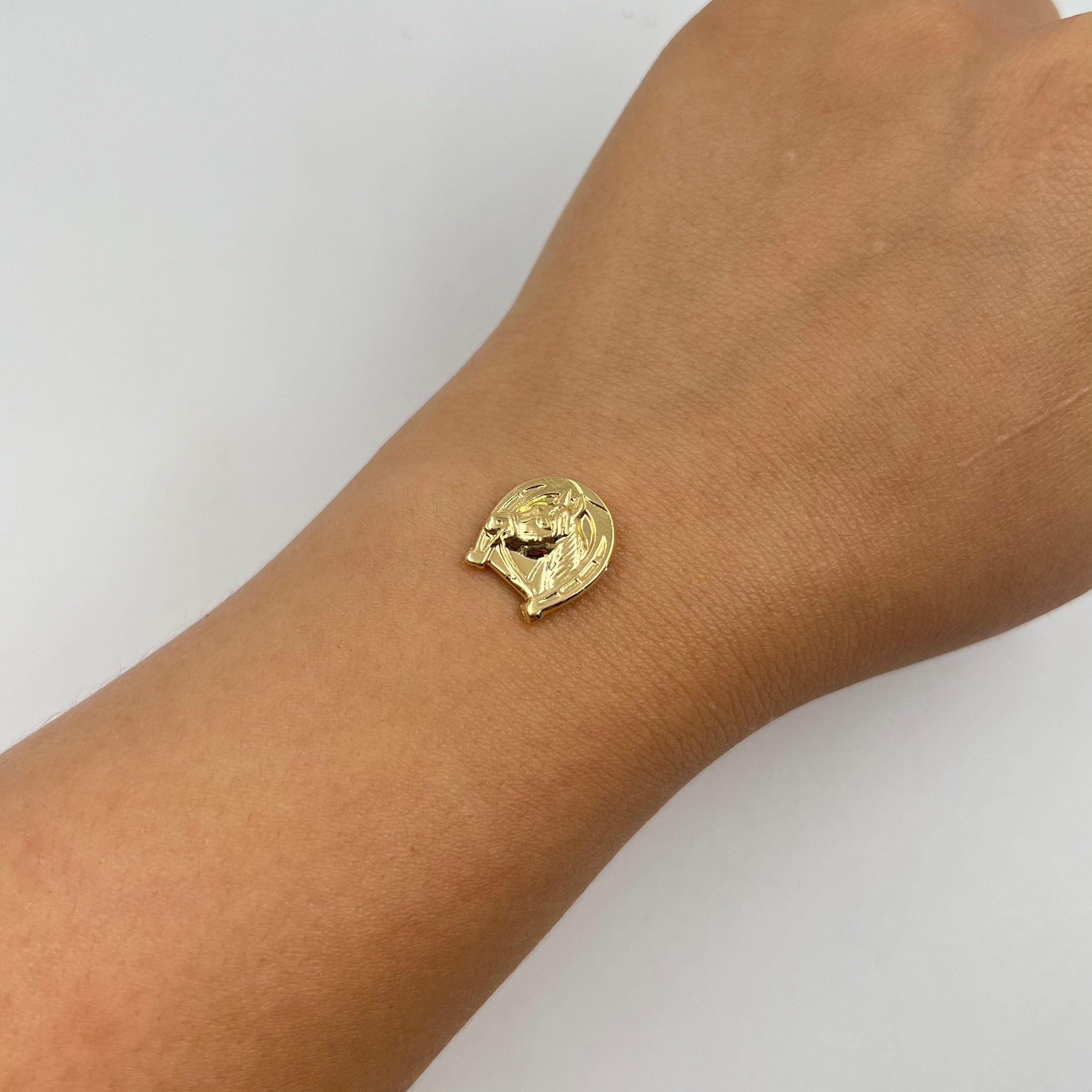 HERRAJE HERRADURA CABALLO ORO AMARILLO 18K 0,81 GR / 1,3 CM