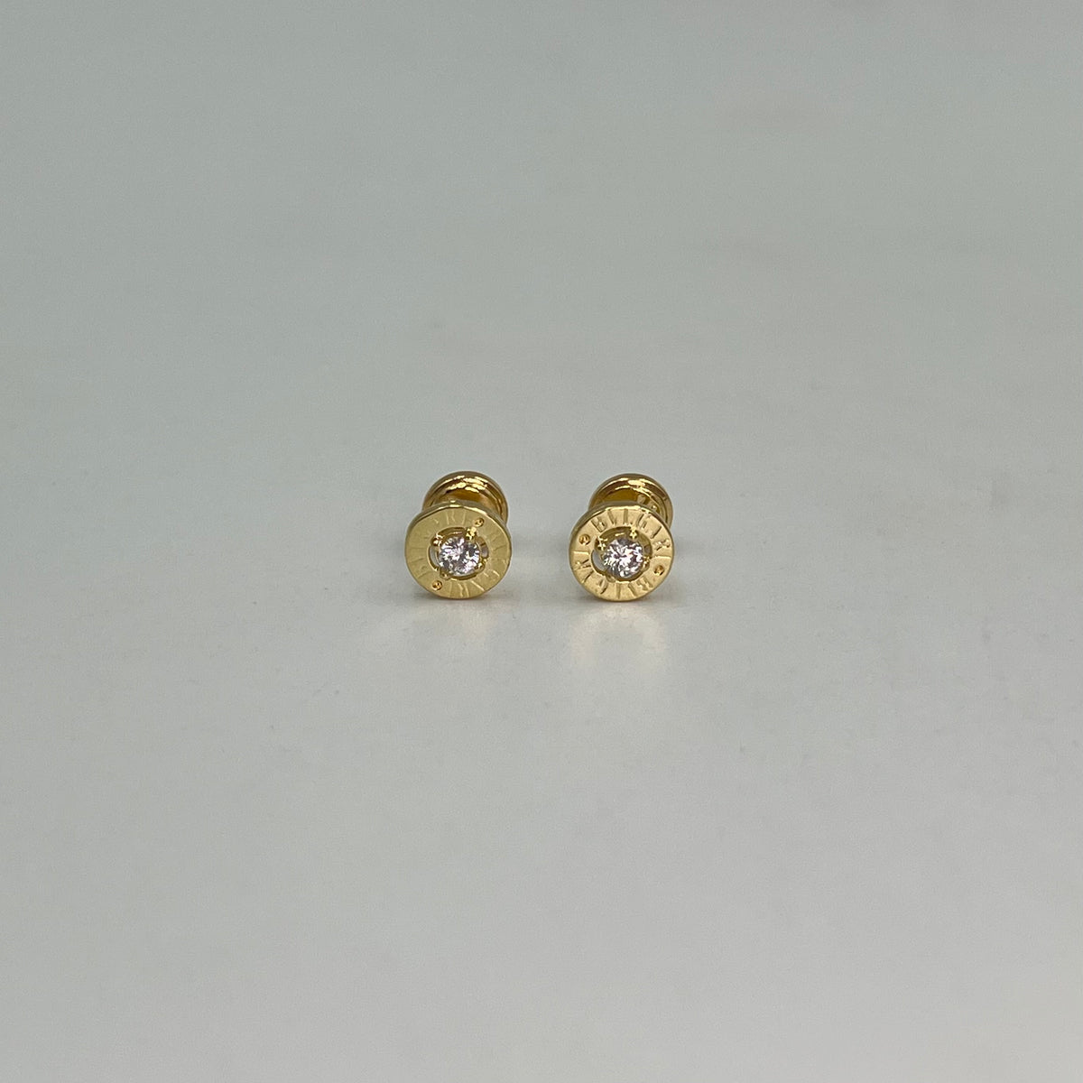 TOPOS BORDEADO BG CIRCON BLANCO ORO AMARILLO 18K 0,97 GR / 6 MM