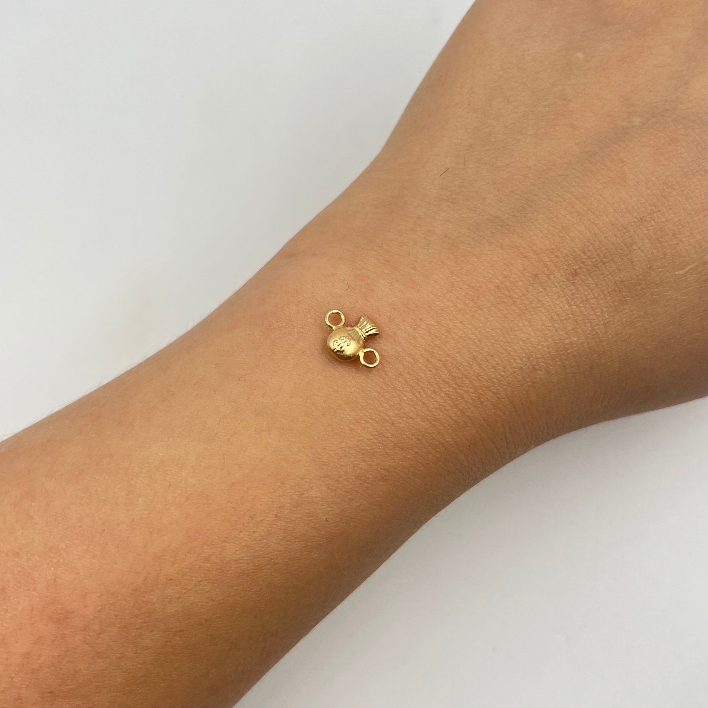 HERRAJE  BOLSA DINERO  ORO AMARILLO 18K 0,32 GR / 1,1 CM