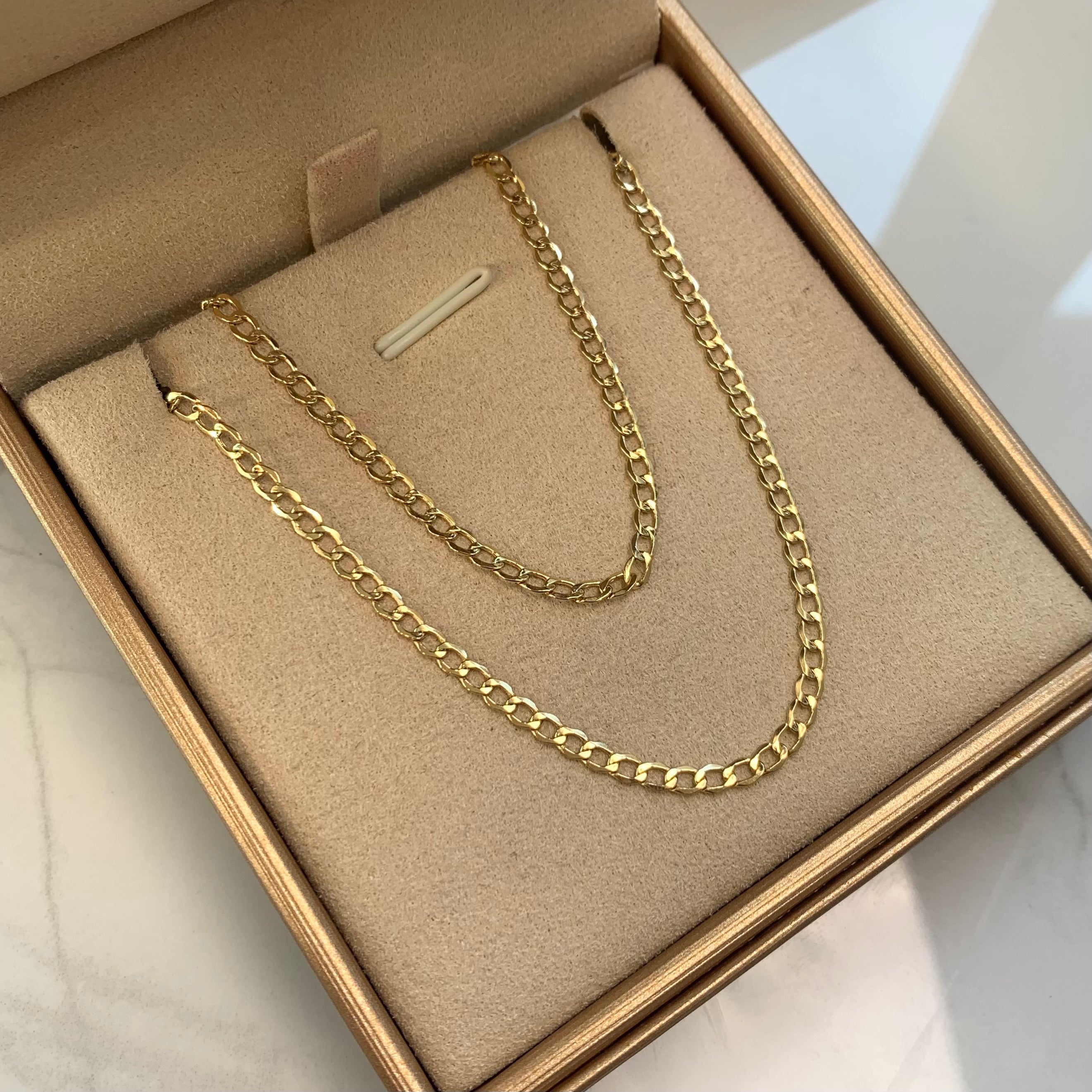 CADENA ITALY CUABANA MINI ORO AMARILLO 18K +3 / 2,54 GR / 2,5 MM / 50 CM