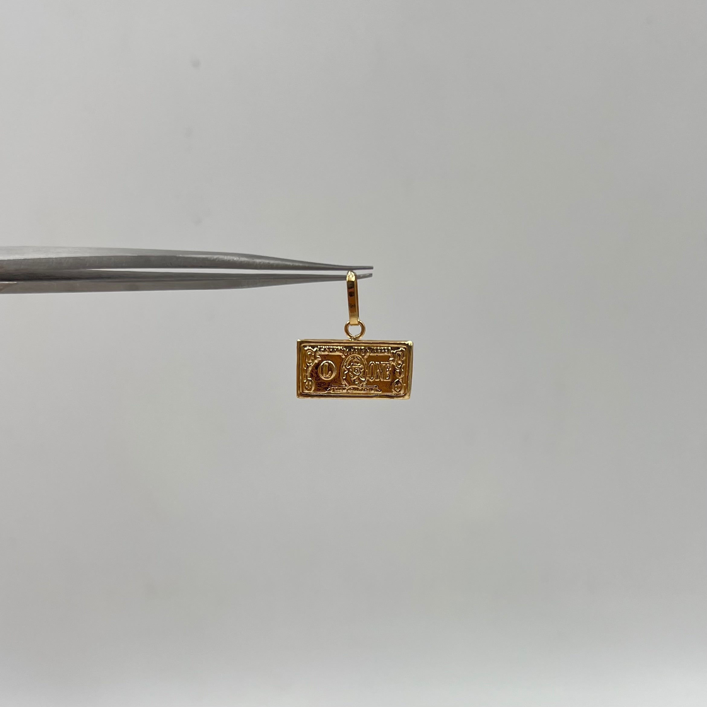 DIJE DOLAR ORO AMARILLO 18K 0,73 GR / 16,6 MM / 1,2 CM