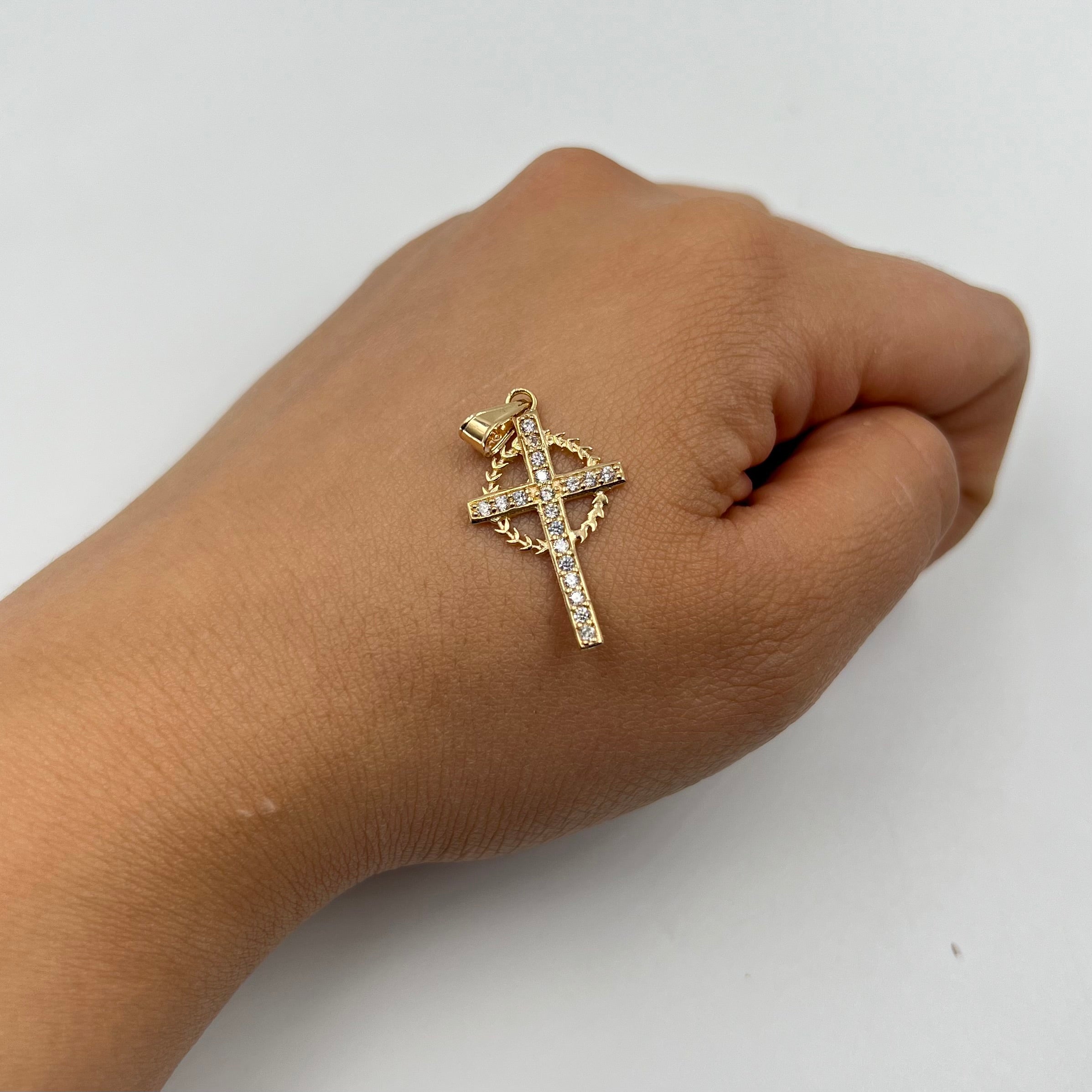 DIJE CRUZ CASTING ORO AMARILLO 18K 1,42 GR / 2 MM / 2,6 CM