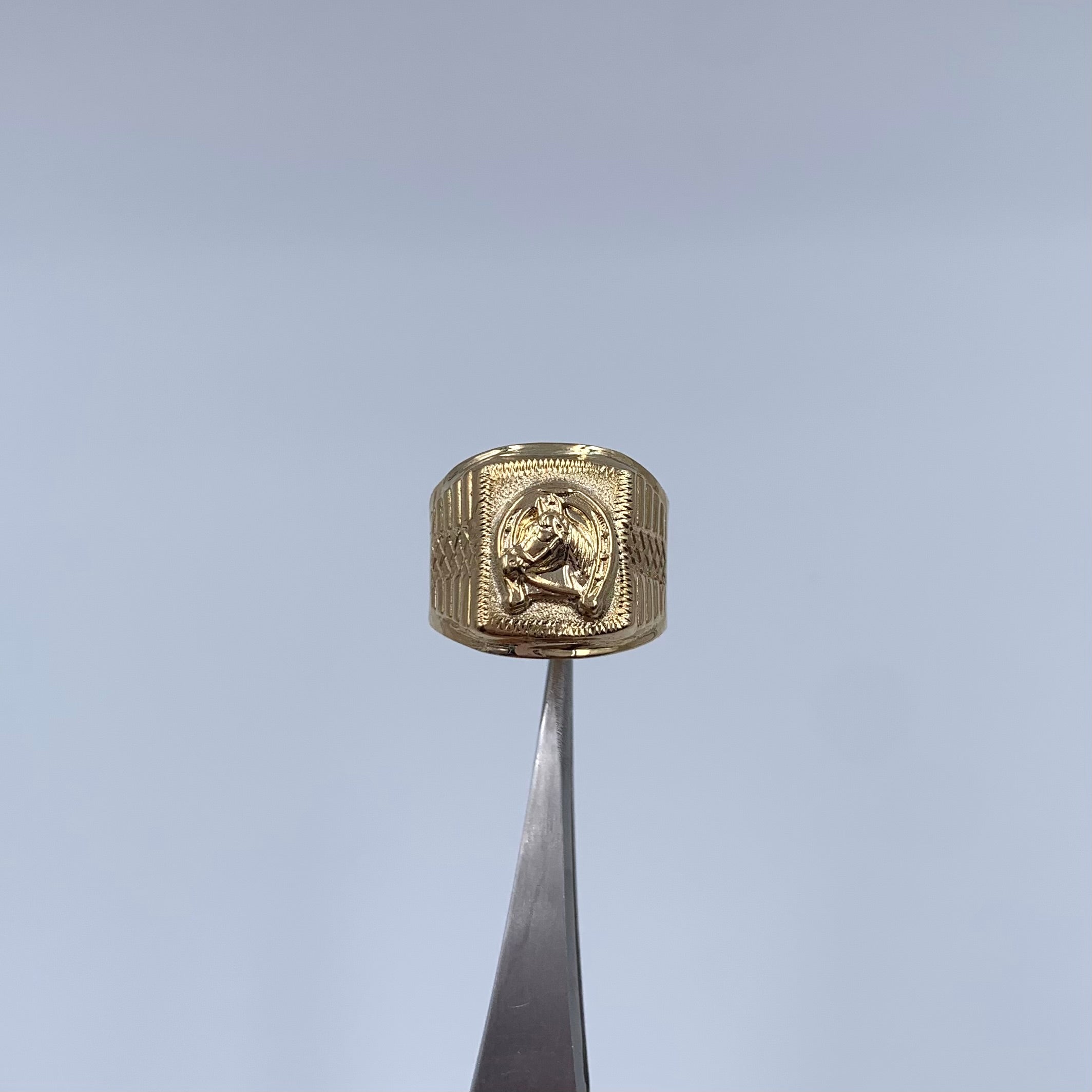 ANILLO HERRADURA  ORO AMARILLO 18K / TALLA 9 / 3,88 GR / 18 MM