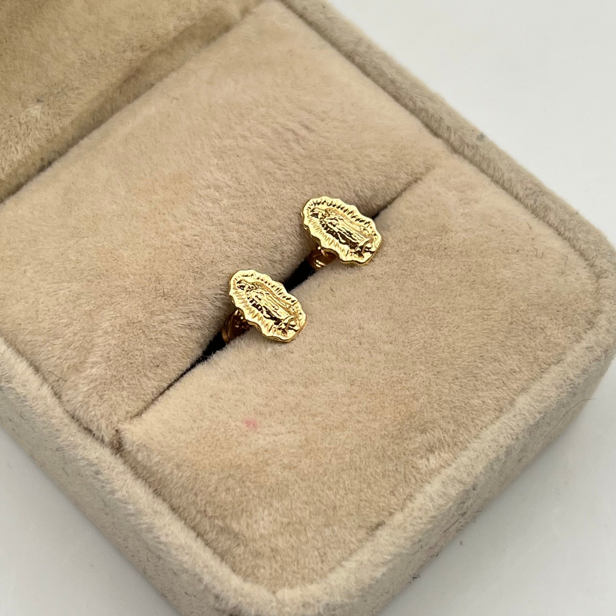 TOPOS VIRGEN DE GUADALUPE SILUETA  ORO AMARILLO 18K 0,6 GR / 5 MM